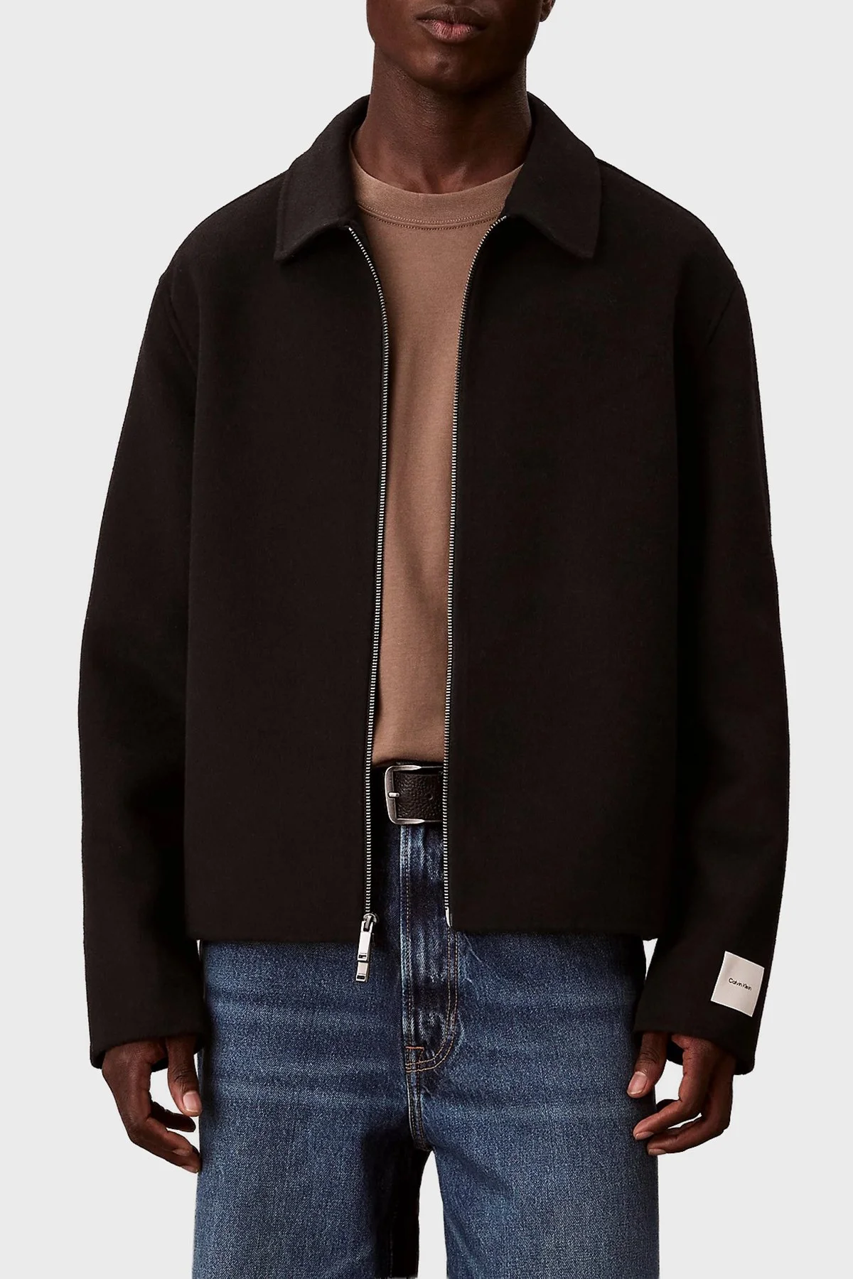 Calvin Klein Yün Karışımlı Regular Fit Fermuarlı LV04LD427GUB1 Erkek Ceket LV04LD427G UB1 SİYAH - 1