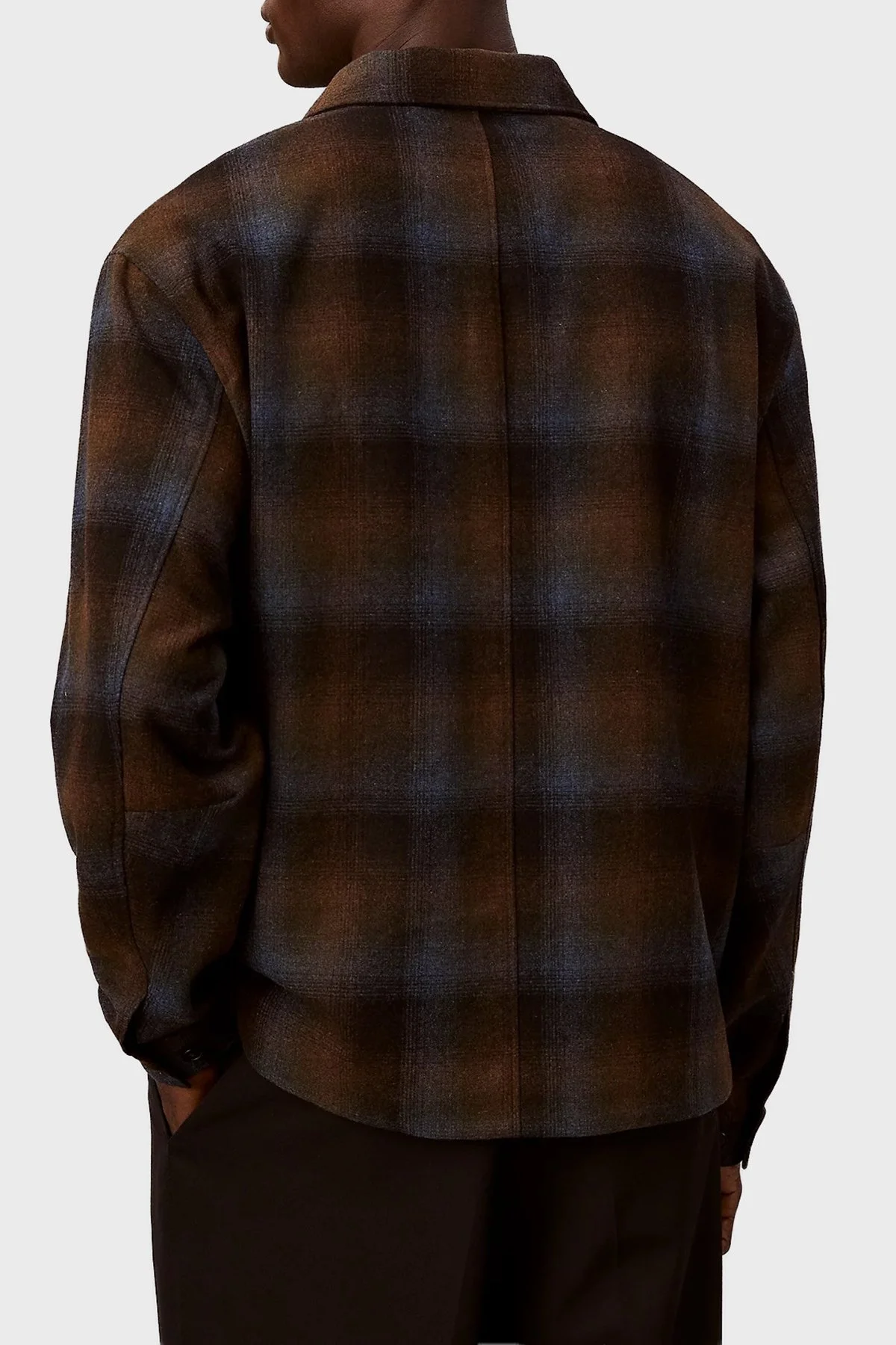 Calvin Klein Yün Karışımlı Regular Fit Kareli Fermuarlı LV04LD425G041 Erkek Ceket LV04LD425G 041 LACİVERT - 3