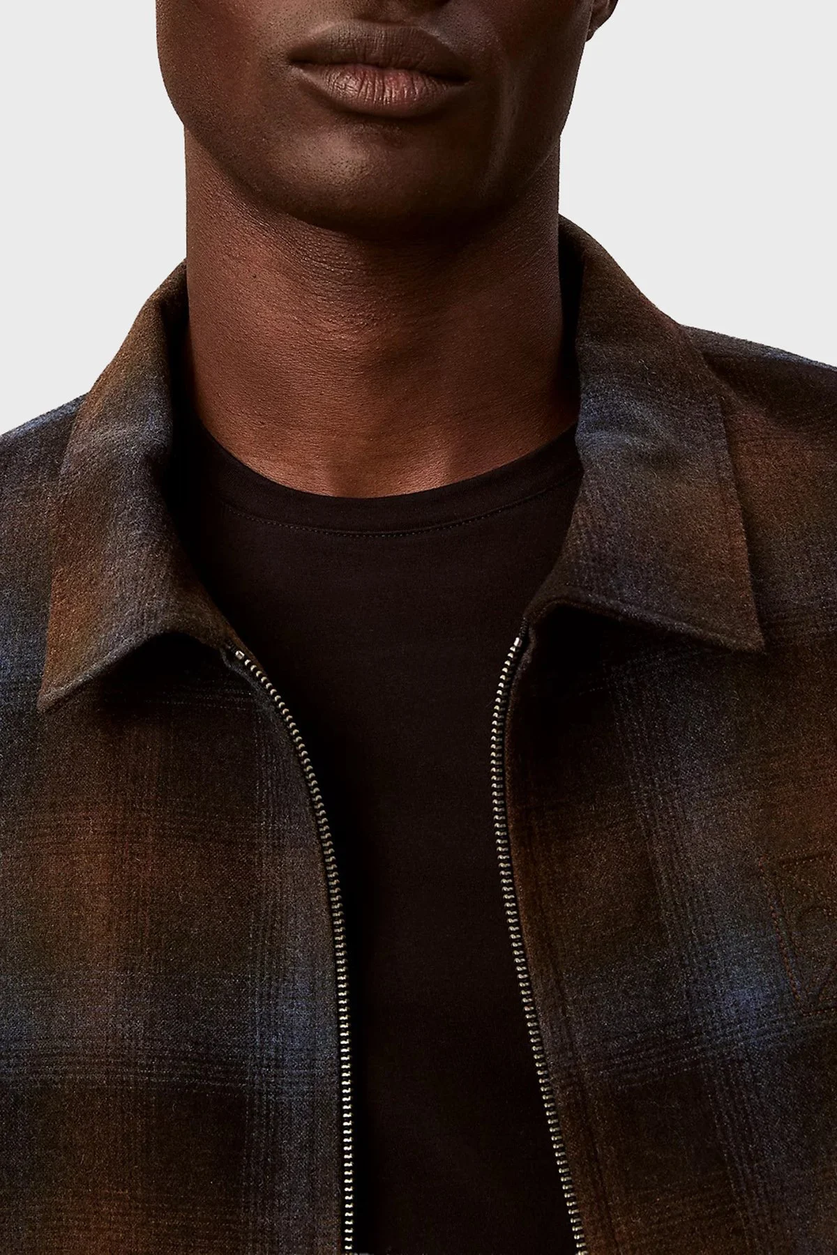 Calvin Klein Yün Karışımlı Regular Fit Kareli Fermuarlı LV04LD425G041 Erkek Ceket LV04LD425G 041 LACİVERT - 4