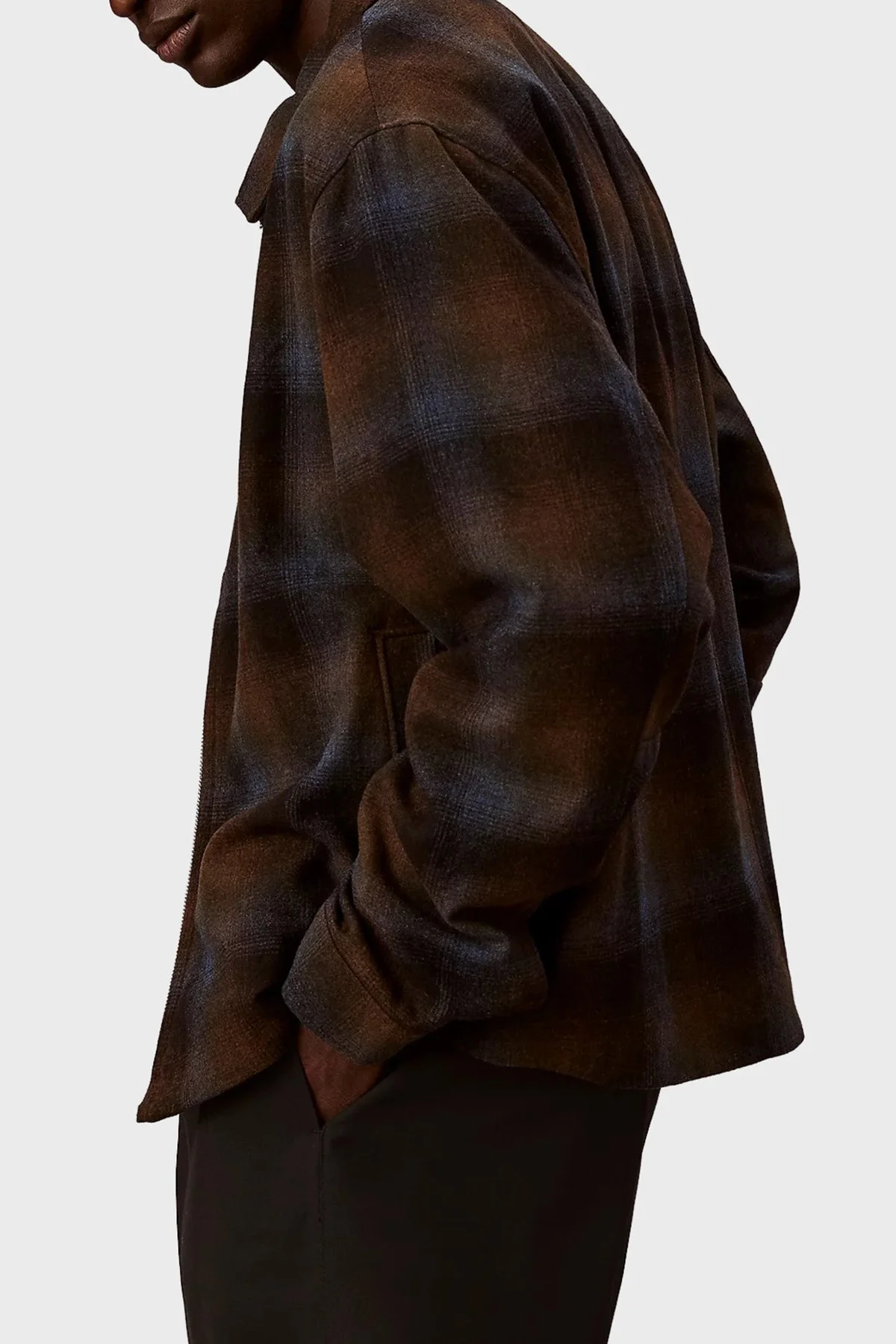 Calvin Klein Yün Karışımlı Regular Fit Kareli Fermuarlı LV04LD425G041 Erkek Ceket LV04LD425G 041 LACİVERT - 5