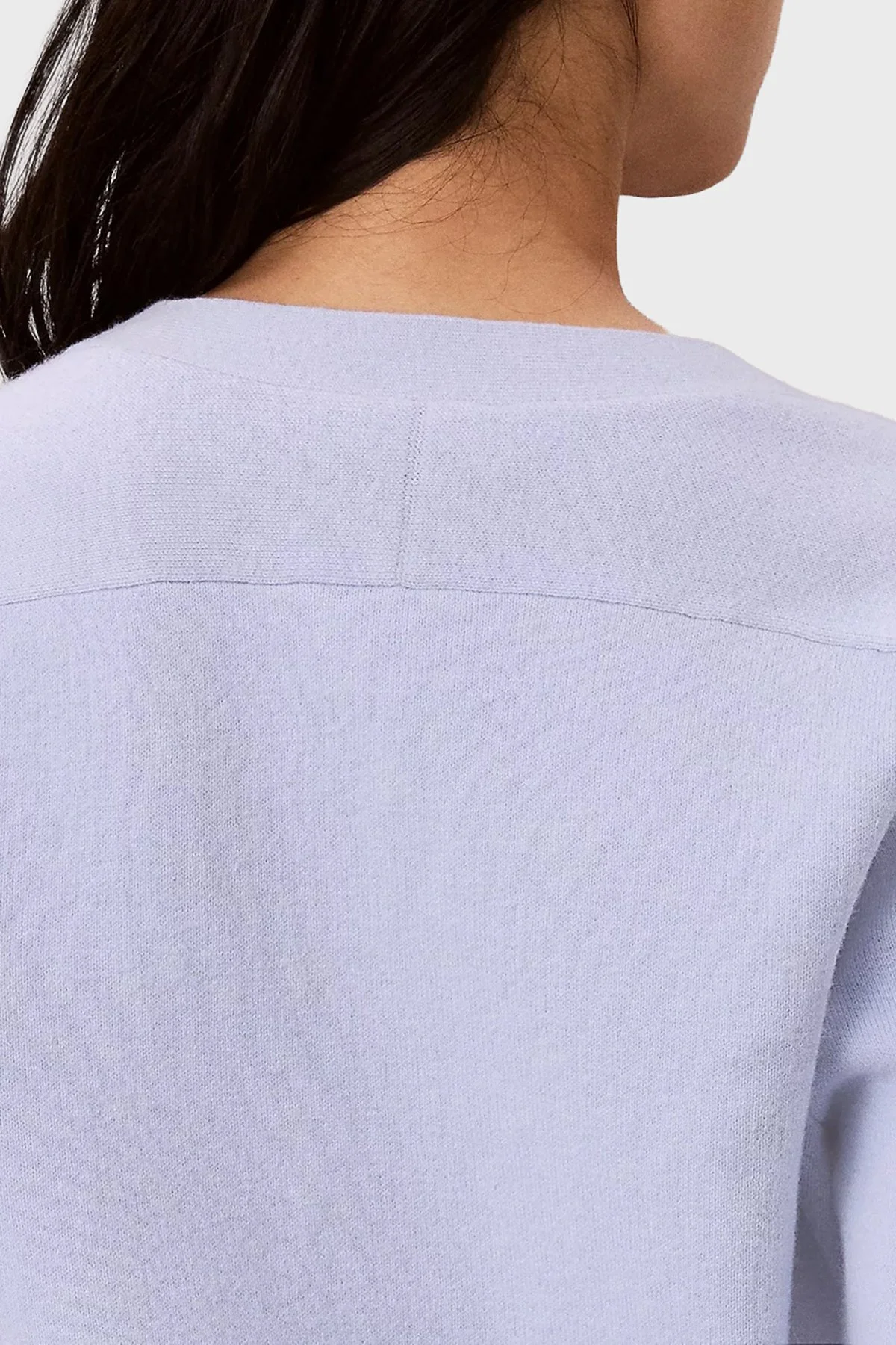 Calvin Klein Yün Karışımlı V Yaka Düğmeli LV044H327GC3Q Kadın Hırka LV044H327G C3Q Lila - 11