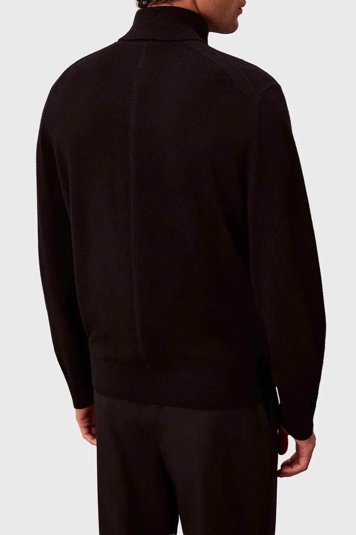 Calvin Klein Yünlü Regular Fit Balıkçı Yaka Logolu LV04LD317GUB1 Erkek Kazak LV04LD317G UB1 SİYAH - 3