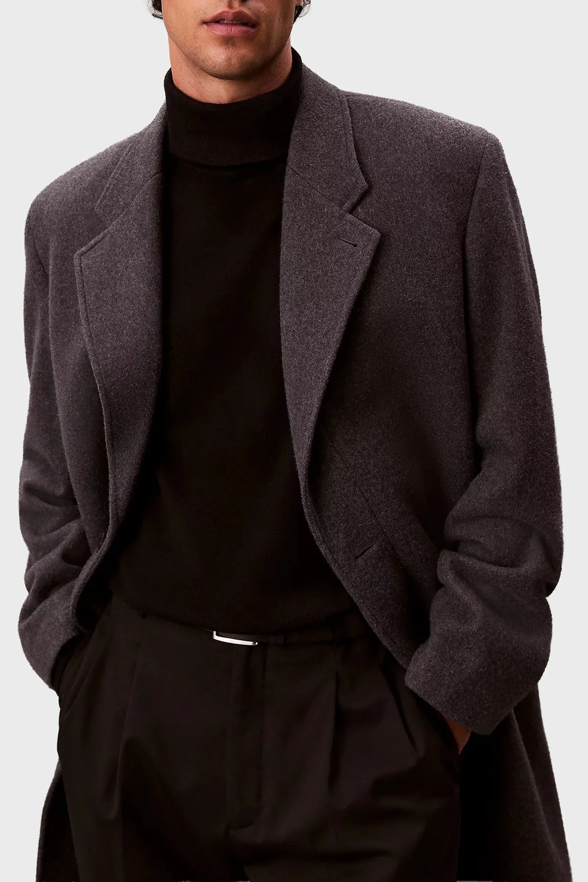 Calvin Klein Yünlü Regular Fit Balıkçı Yaka Logolu LV04LD317GUB1 Erkek Kazak LV04LD317G UB1 SİYAH - 5