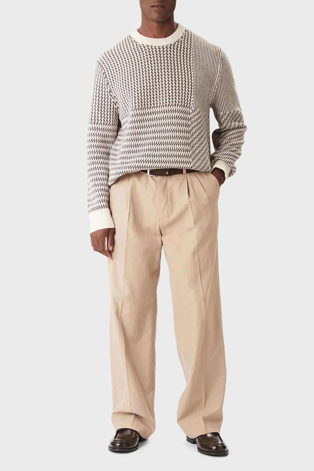 Calvin Klein Yünlü Regular Fit Bisiklet Yaka Örme LV04LD306GGPF Erkek Kazak LV04LD306G GPF KAHVE - 2