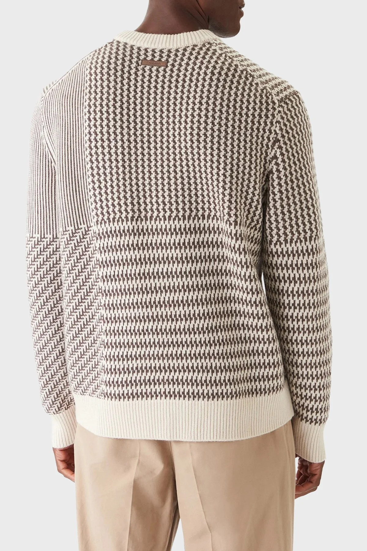 Calvin Klein Yünlü Regular Fit Bisiklet Yaka Örme LV04LD306GGPF Erkek Kazak LV04LD306G GPF KAHVE - 3