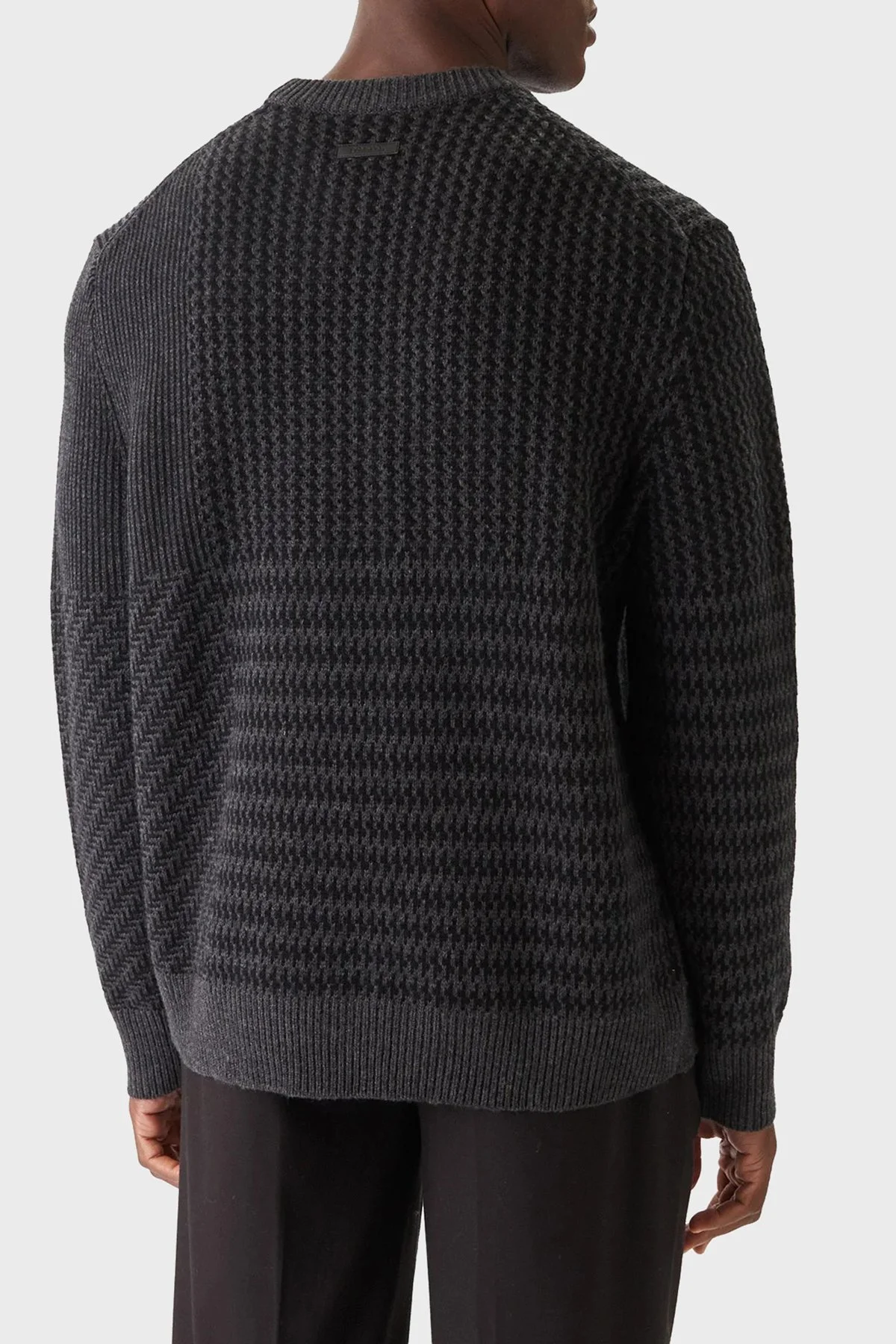 Calvin Klein Yünlü Regular Fit Bisiklet Yaka Örme LV04LD306GP81 Erkek Kazak LV04LD306G P81 GRİ - 3