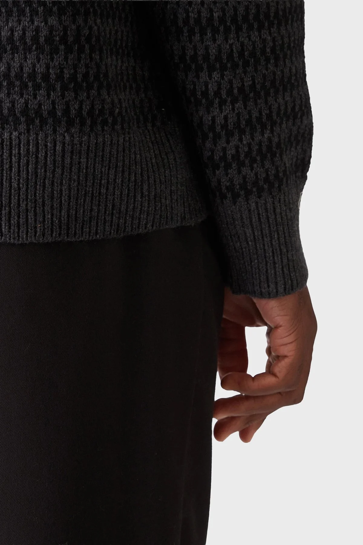 Calvin Klein Yünlü Regular Fit Bisiklet Yaka Örme LV04LD306GP81 Erkek Kazak LV04LD306G P81 GRİ - 5