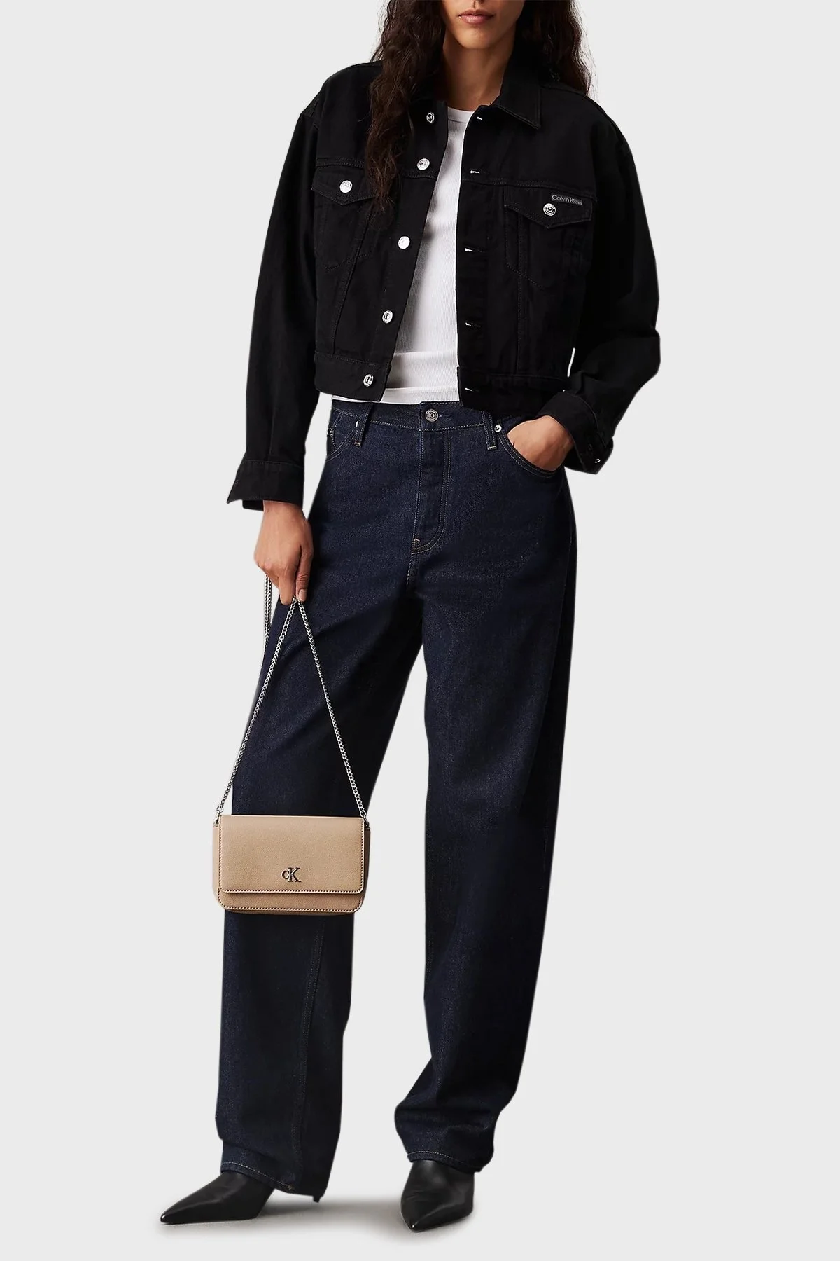 Calvin Klein Zincir Askılı K60K612260PBF Bayan Cüzdan K60K612260 PBF BEJ - 2