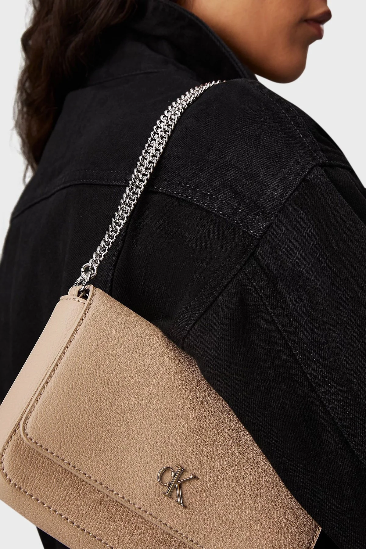 Calvin Klein Zincir Askılı K60K612260PBF Bayan Cüzdan K60K612260 PBF BEJ - 3