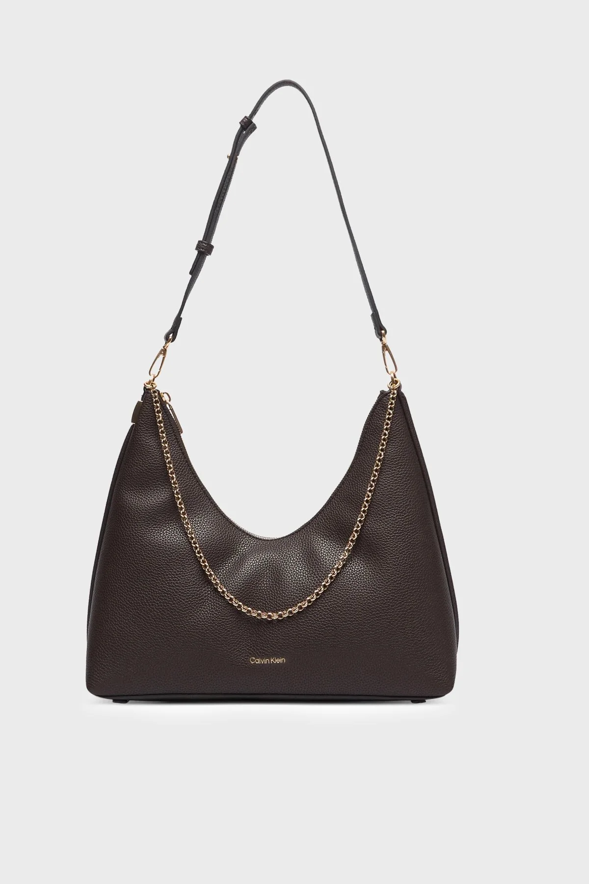 Calvin Klein Zincir Detaylı Ayarlanabilir Askılı LV04F3495GBAL Kadın Çanta LV04F3495G BAL KAHVE - 1