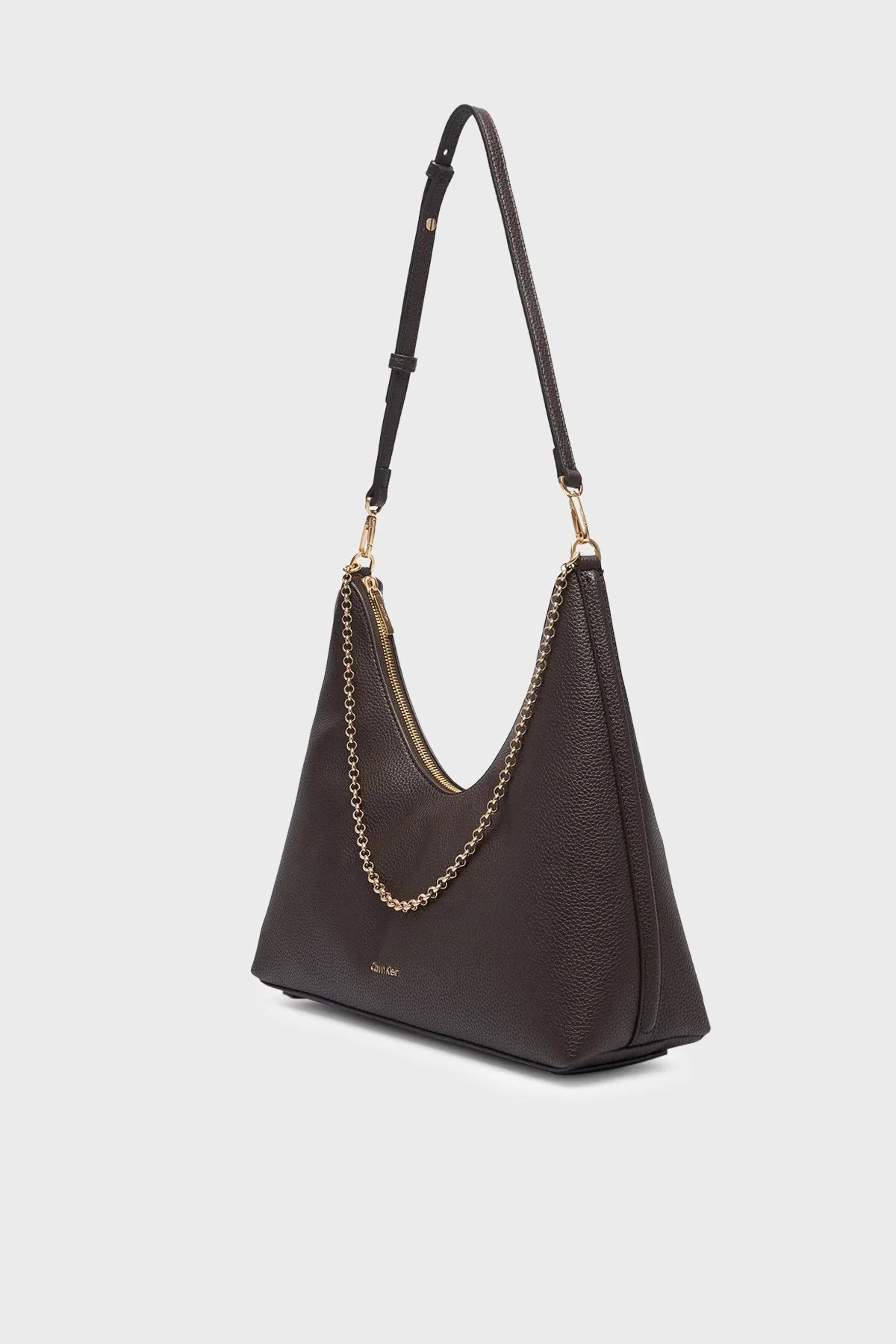 Calvin Klein Zincir Detaylı Ayarlanabilir Askılı LV04F3495GBAL Kadın Çanta LV04F3495G BAL KAHVE - 6