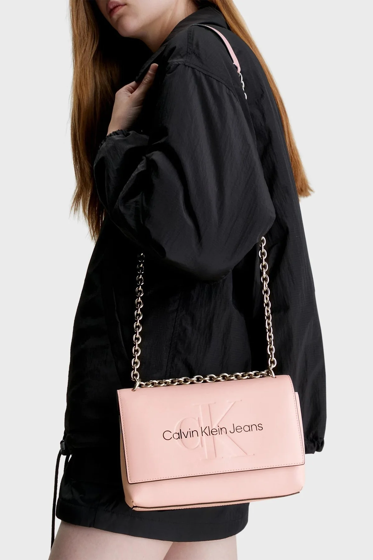 Calvin Klein Zincirli Omuz Askılı K60K611866TFT Bayan Çanta K60K611866 TFT PUDRA - 2
