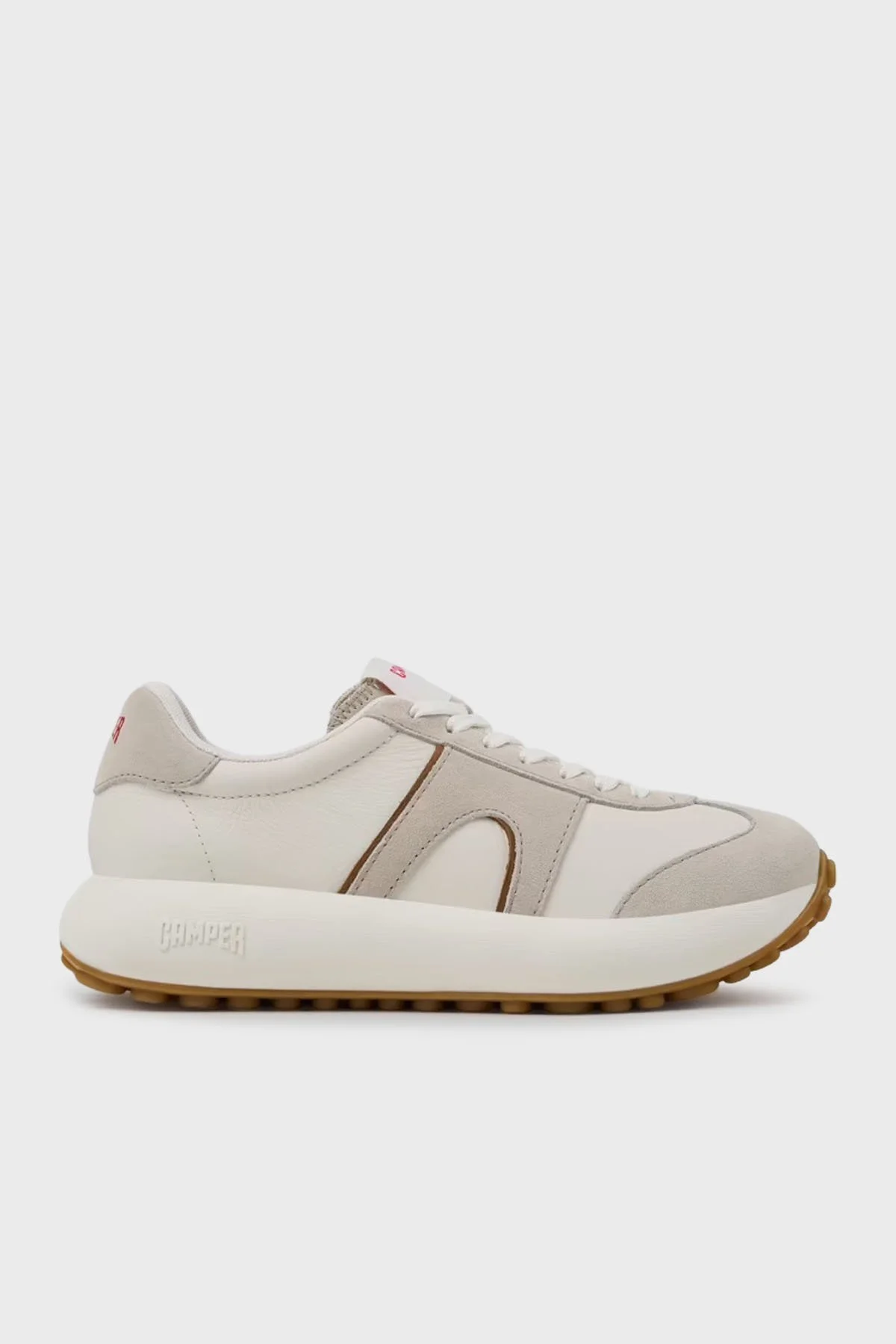 Camper Deri Karışım Logolu Sneaker Bayan Ayakkabı K201845-002 BEYAZ - 1