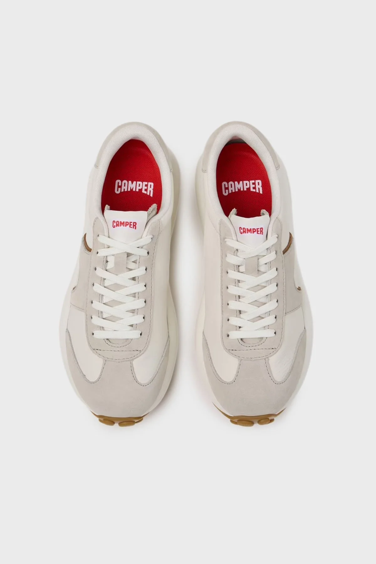 Camper Deri Karışım Logolu Sneaker Bayan Ayakkabı K201845-002 BEYAZ - 3