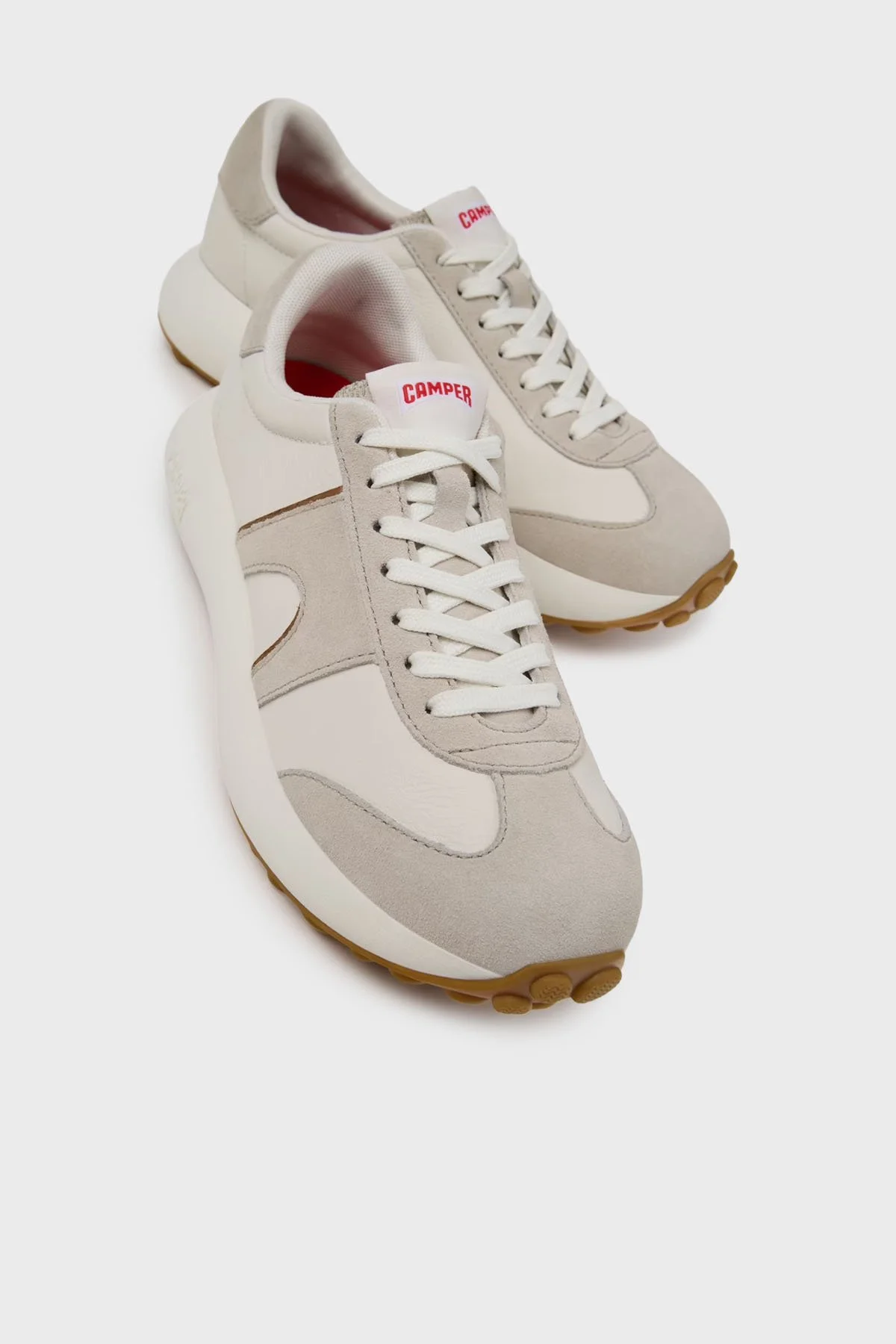 Camper Deri Karışım Logolu Sneaker Bayan Ayakkabı K201845-002 BEYAZ - 5