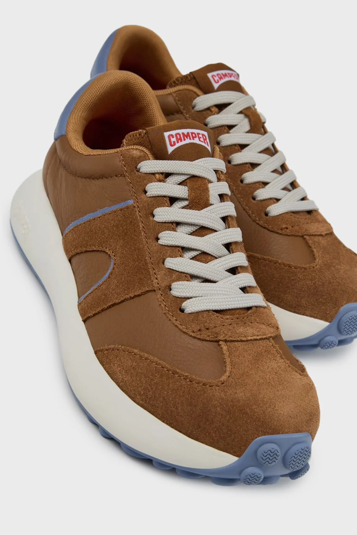 Camper Deri Karışım Logolu Sneaker Bayan Ayakkabı K201845-003 KAHVE - 4