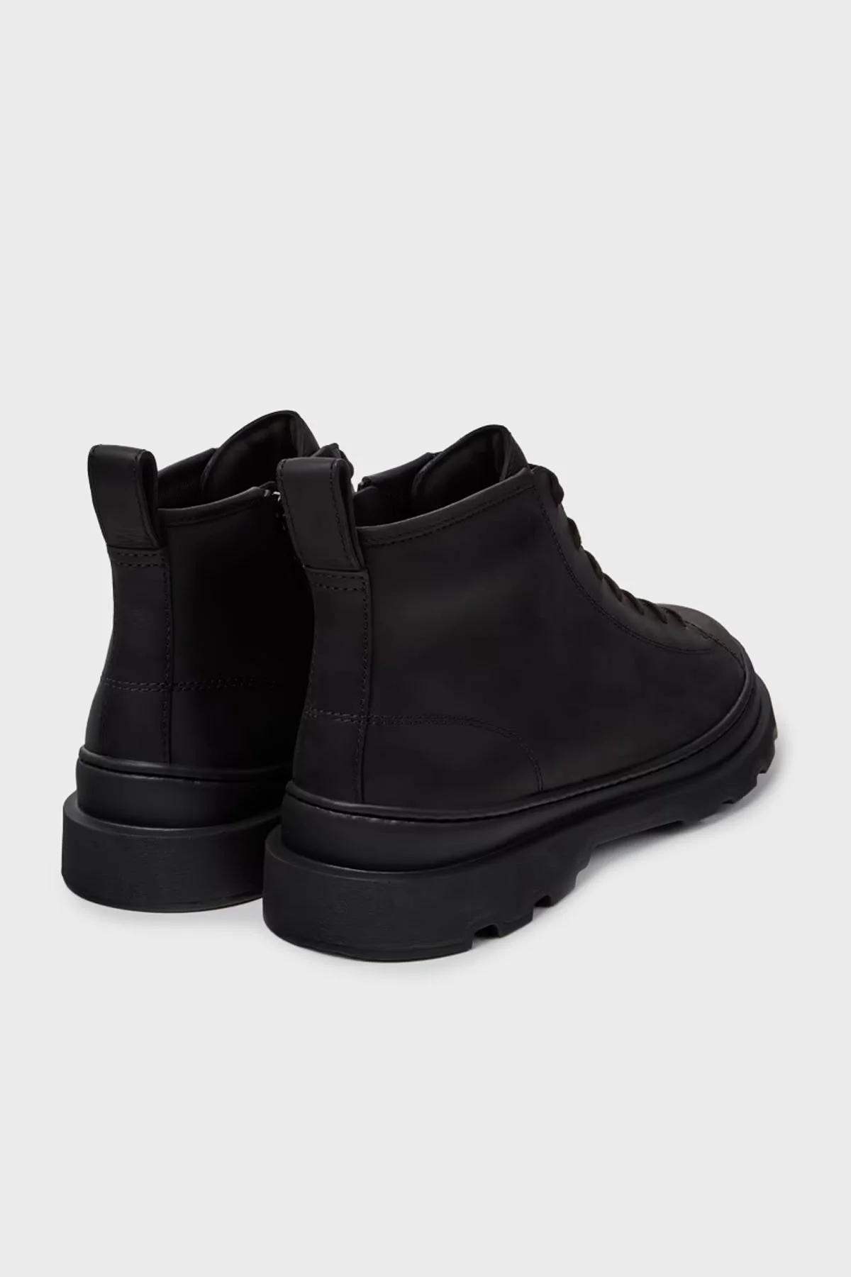 Camper Hakiki Deri Bağcıklı ve Fermuarlı Erkek Bot K300535-001 SİYAH - 5