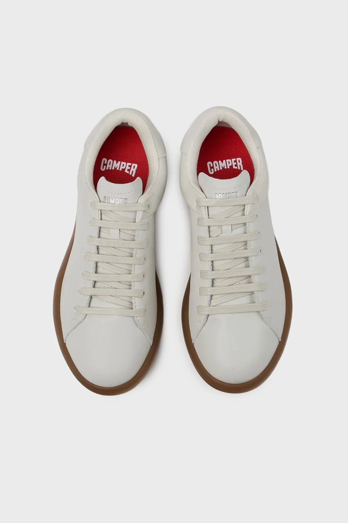 Camper Hakiki Deri Logolu Sneaker Bayan Ayakkabı K201819-003 BEYAZ - 4