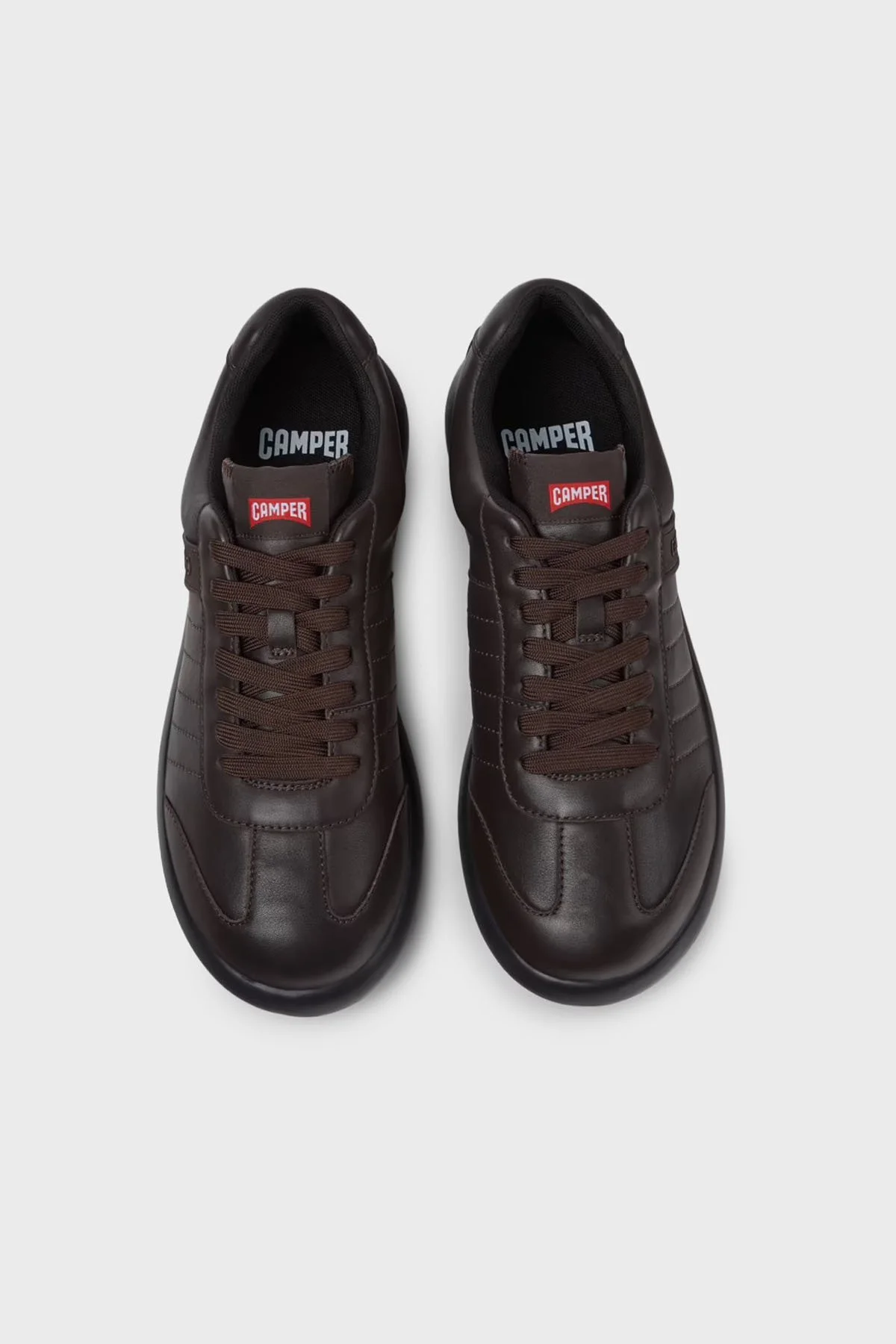 Camper Logolu Deri Sneaker Erkek Ayakkabı K100752-002 KOYU KAHVE - 2