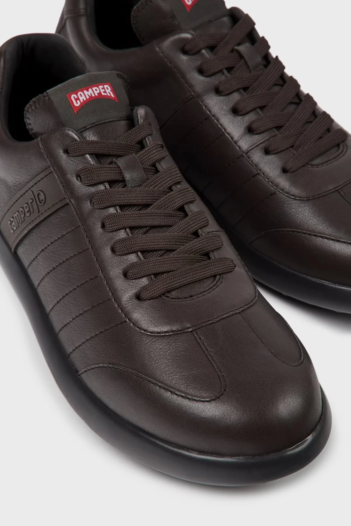 Camper Logolu Deri Sneaker Erkek Ayakkabı K100752-002 KOYU KAHVE - 3