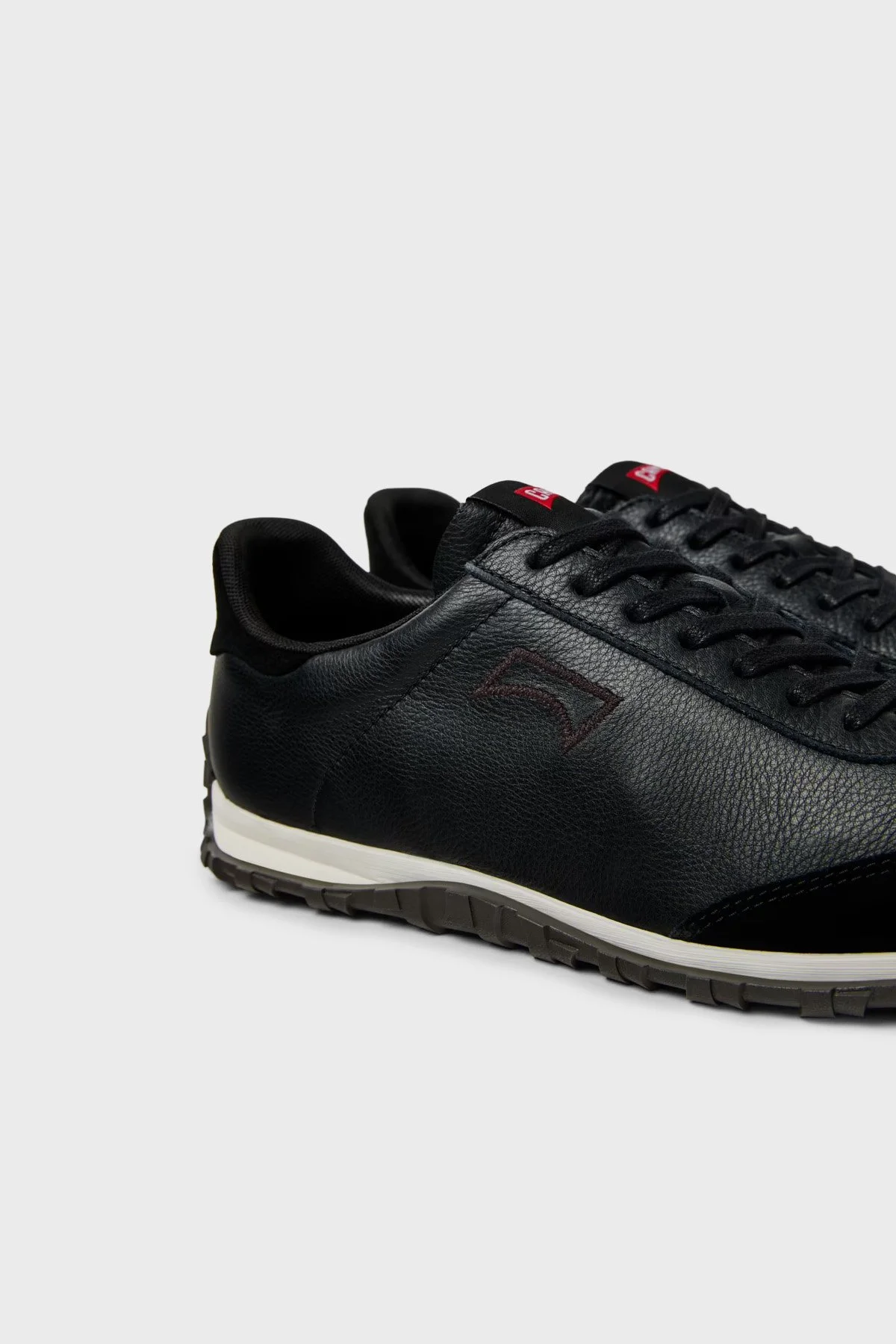 Camper Logolu Deri Sneaker Erkek Ayakkabı K101097-002 Siyah - 5