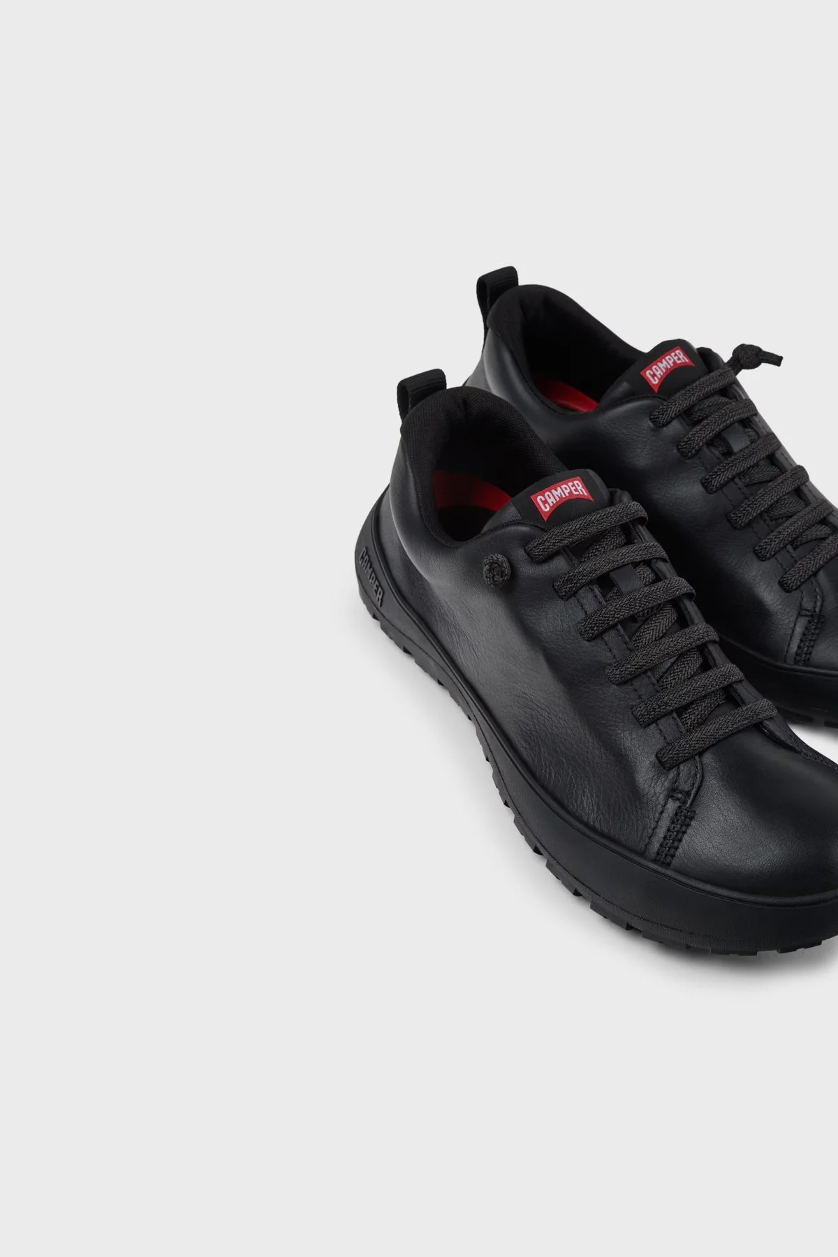 Camper Logolu Deri Sneaker Erkek Ayakkabı K101133-001 Siyah - 4