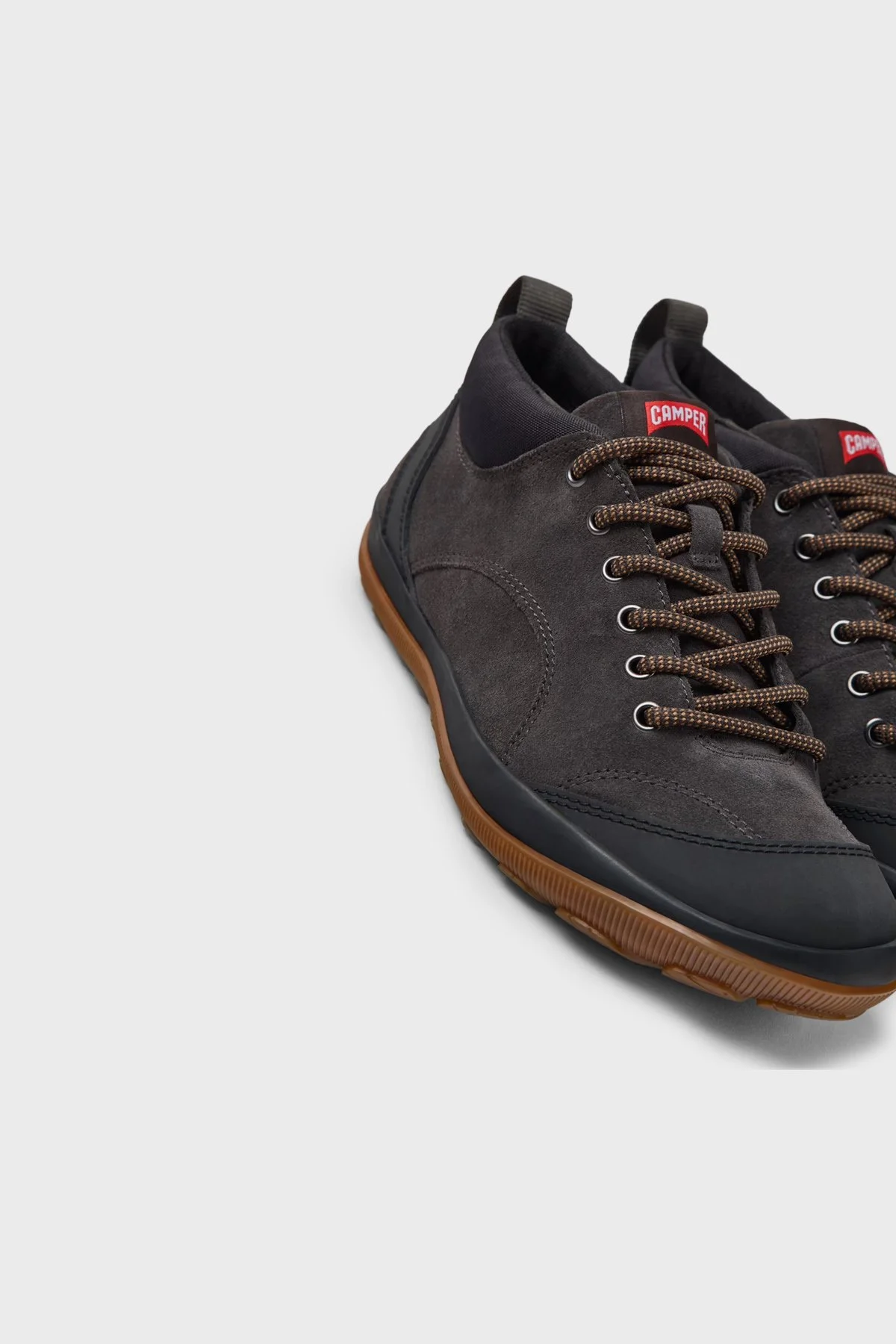 Camper Logolu Sneaker Erkek Ayakkabı K300556-001 Koyu gri - 5