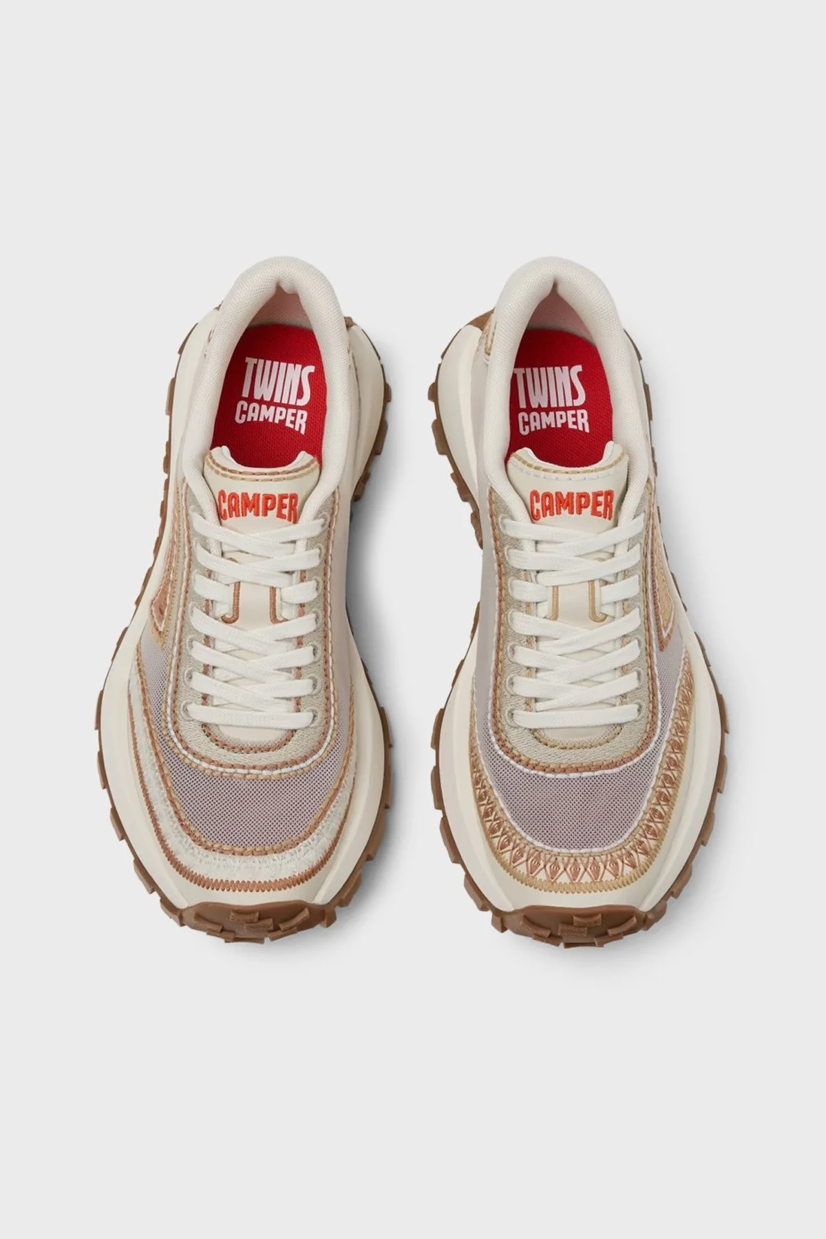 Camper Logolu Sneaker Kadın Ayakkabı K201865-002 Bej - 3