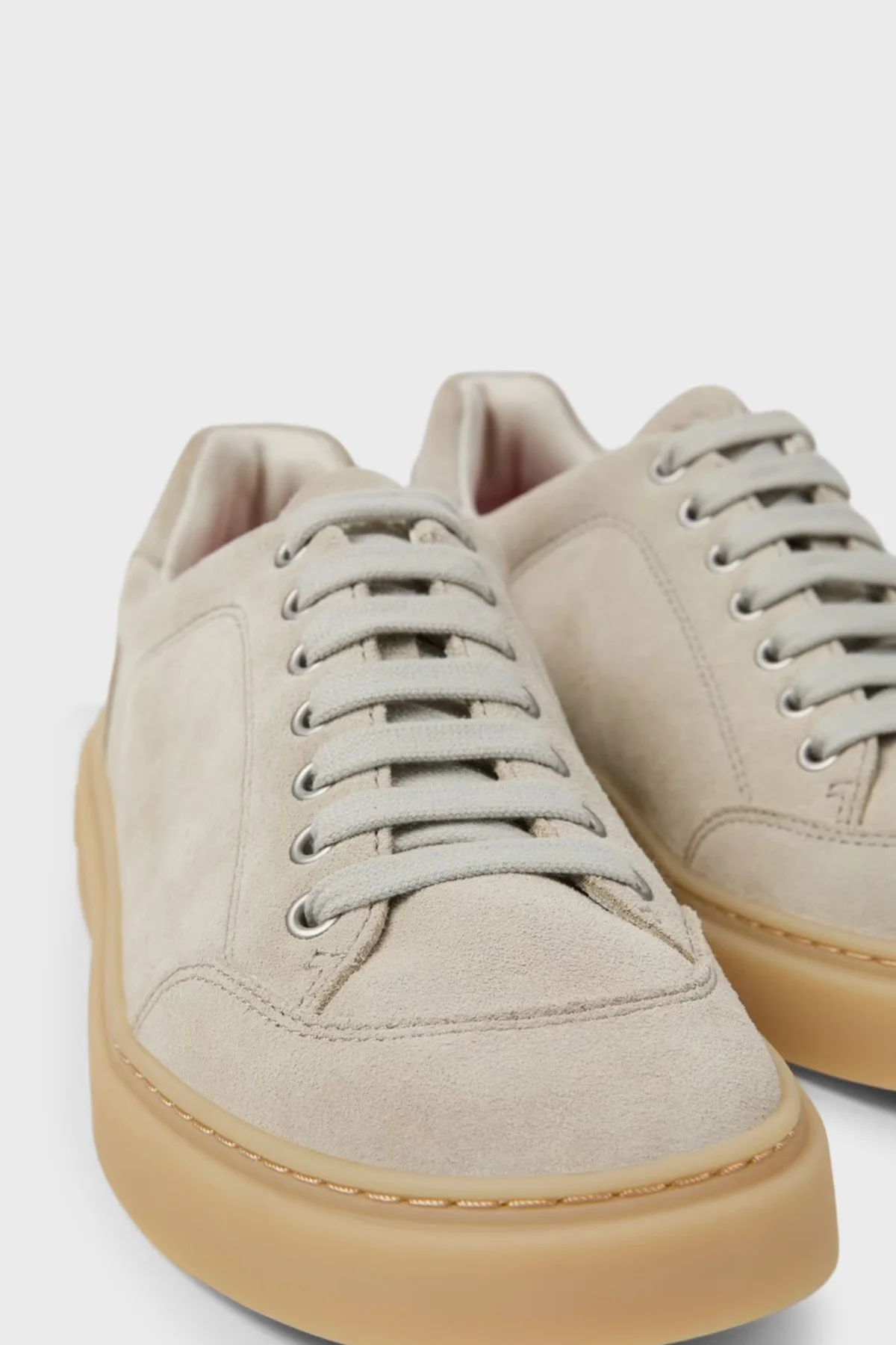 Camper Logolu Süet Sneaker Erkek Ayakkabı K101105-003 Bej - 3
