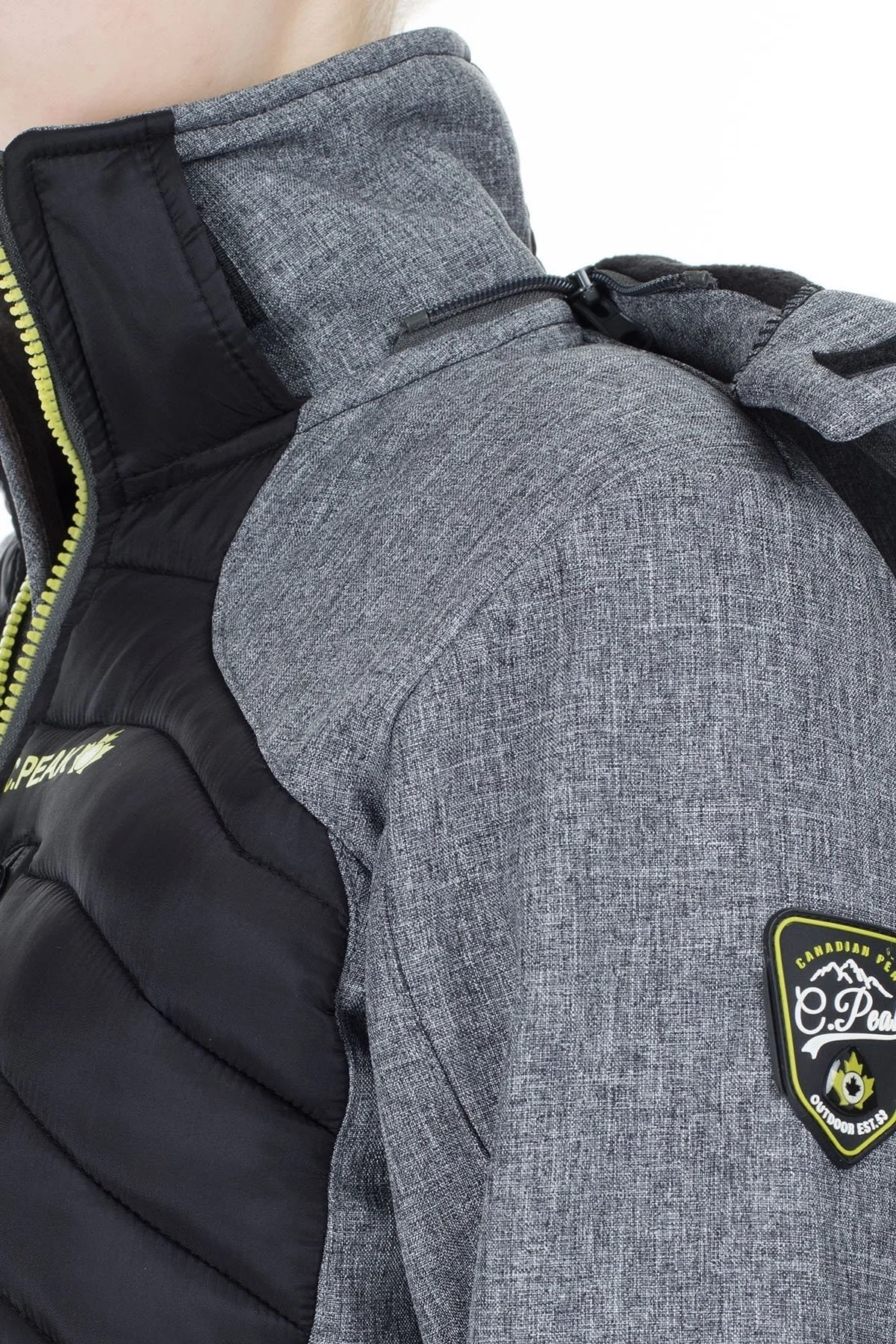 Canadian Peak Çıkarılabilir Kapüşonlu Suya Dayanıklı Outdoor Bayan Mont TENAS GRİ-SİYAH - 7