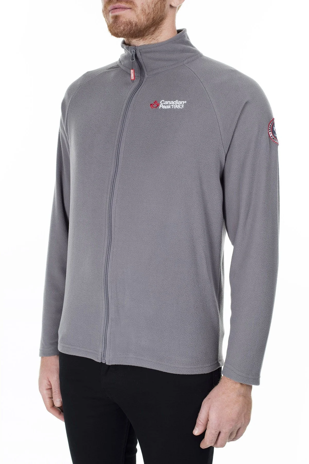 Canadian Peak Fermuarlı Yumuşak Dokulu Soğuğa Dayanıklı Outdoor Erkek Polar ULEXEAK KOYU GRİ - 10