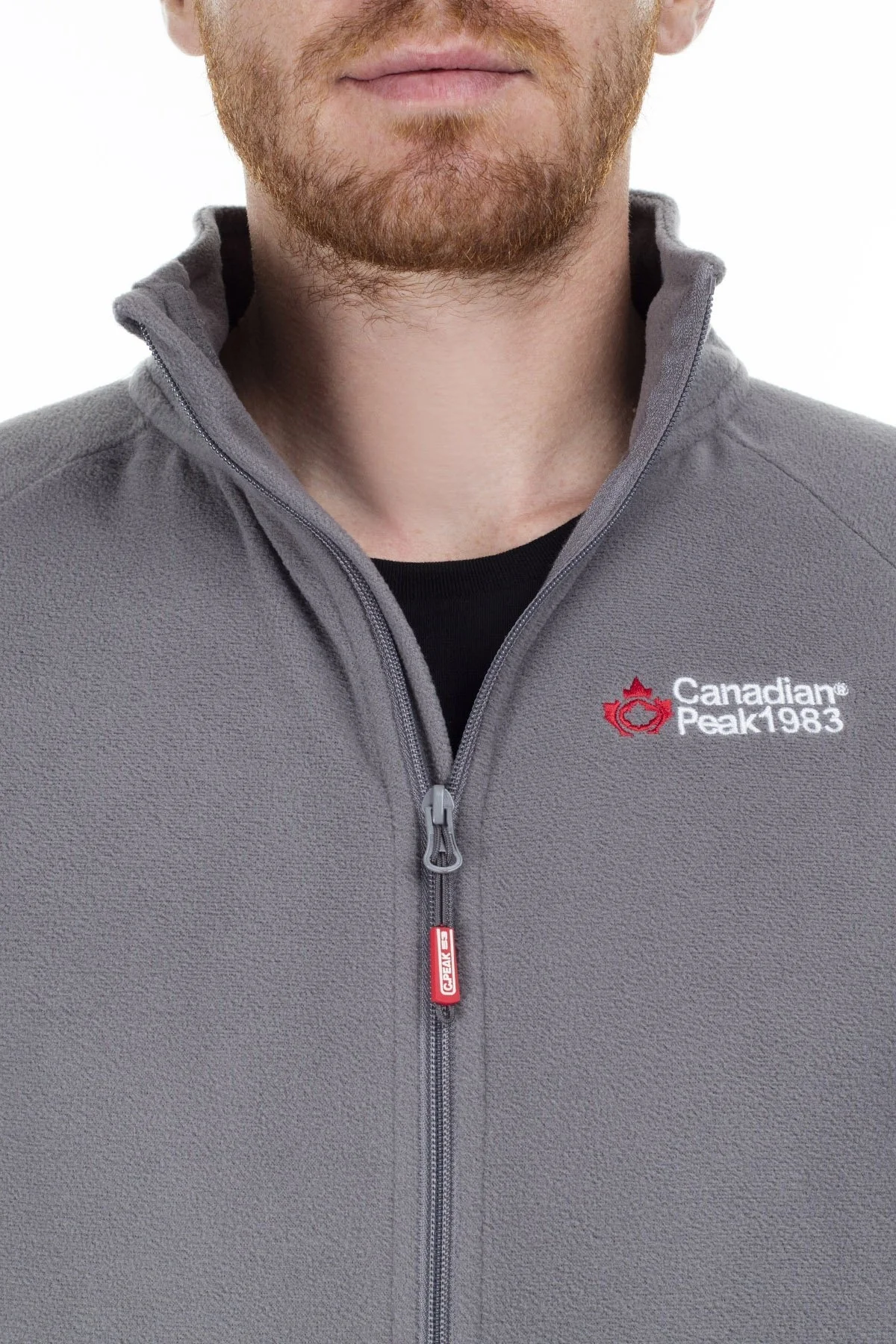 Canadian Peak Fermuarlı Yumuşak Dokulu Soğuğa Dayanıklı Outdoor Erkek Polar ULEXEAK KOYU GRİ - 13