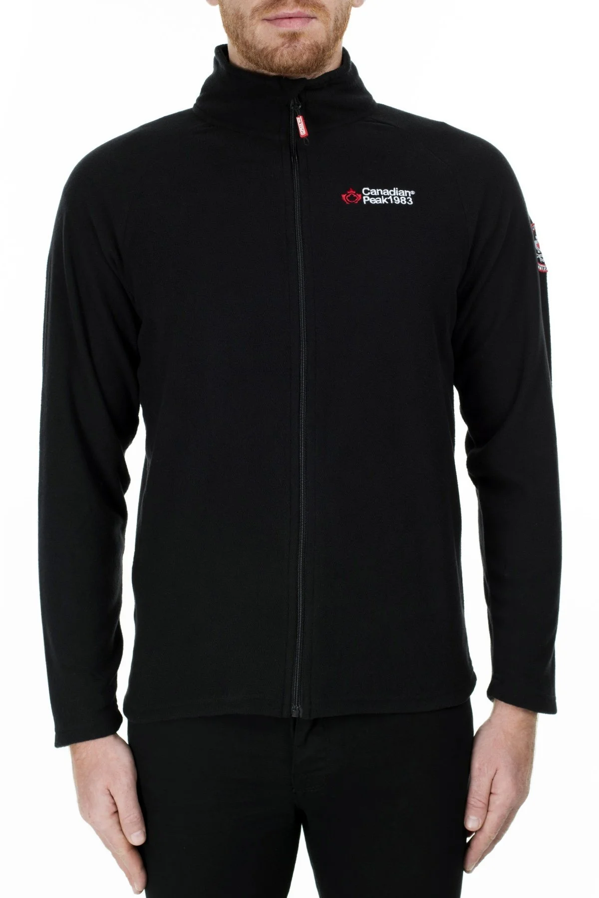 Canadian Peak Fermuarlı Yumuşak Dokulu Soğuğa Dayanıklı Outdoor Erkek Polar ULEXEAK SİYAH - 2