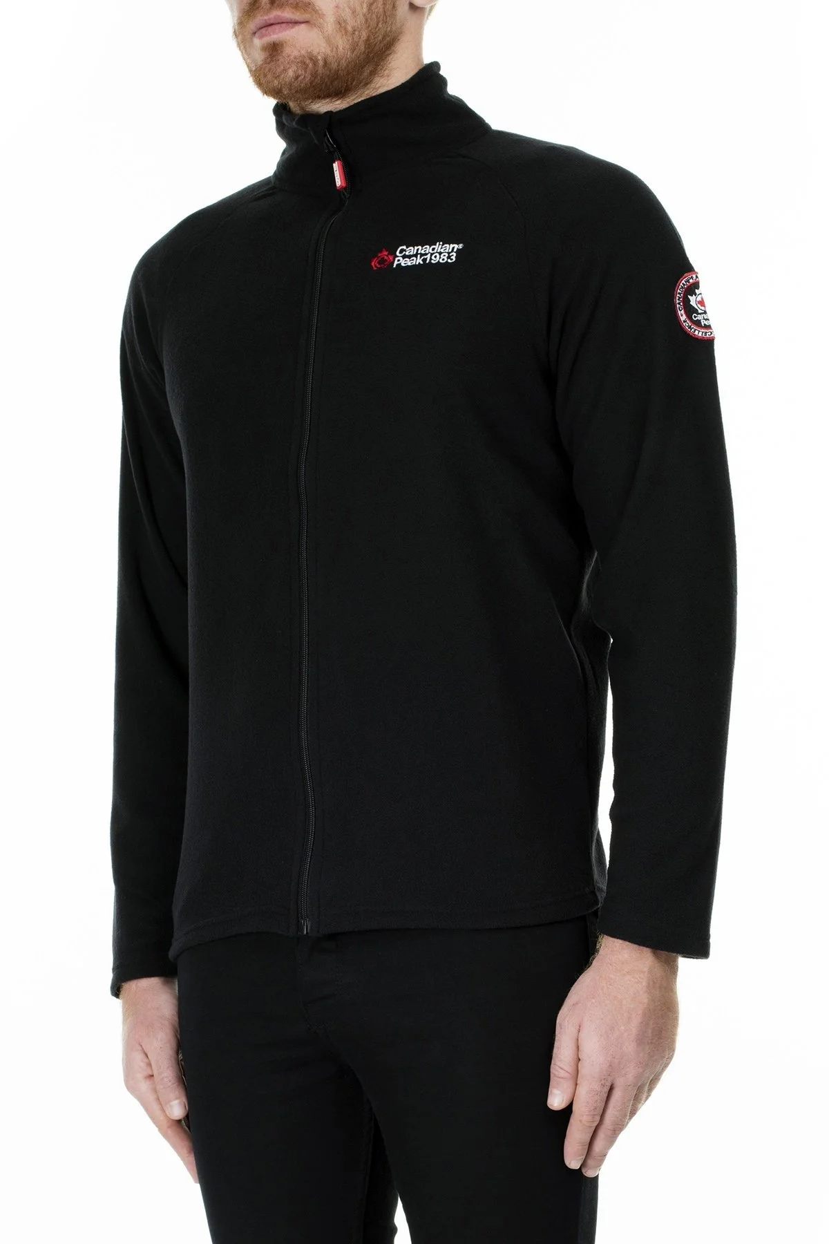 Canadian Peak Fermuarlı Yumuşak Dokulu Soğuğa Dayanıklı Outdoor Erkek Polar ULEXEAK SİYAH - 3