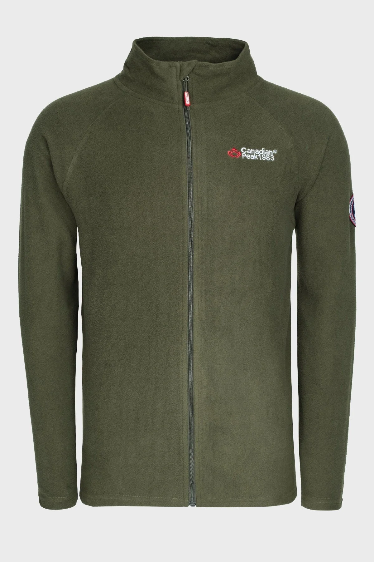 Canadian Peak Fermuarlı Yumuşak Dokulu Soğuğa Dayanıklı Outdoor Erkek Polar ULEXEAK HAKİ - 1