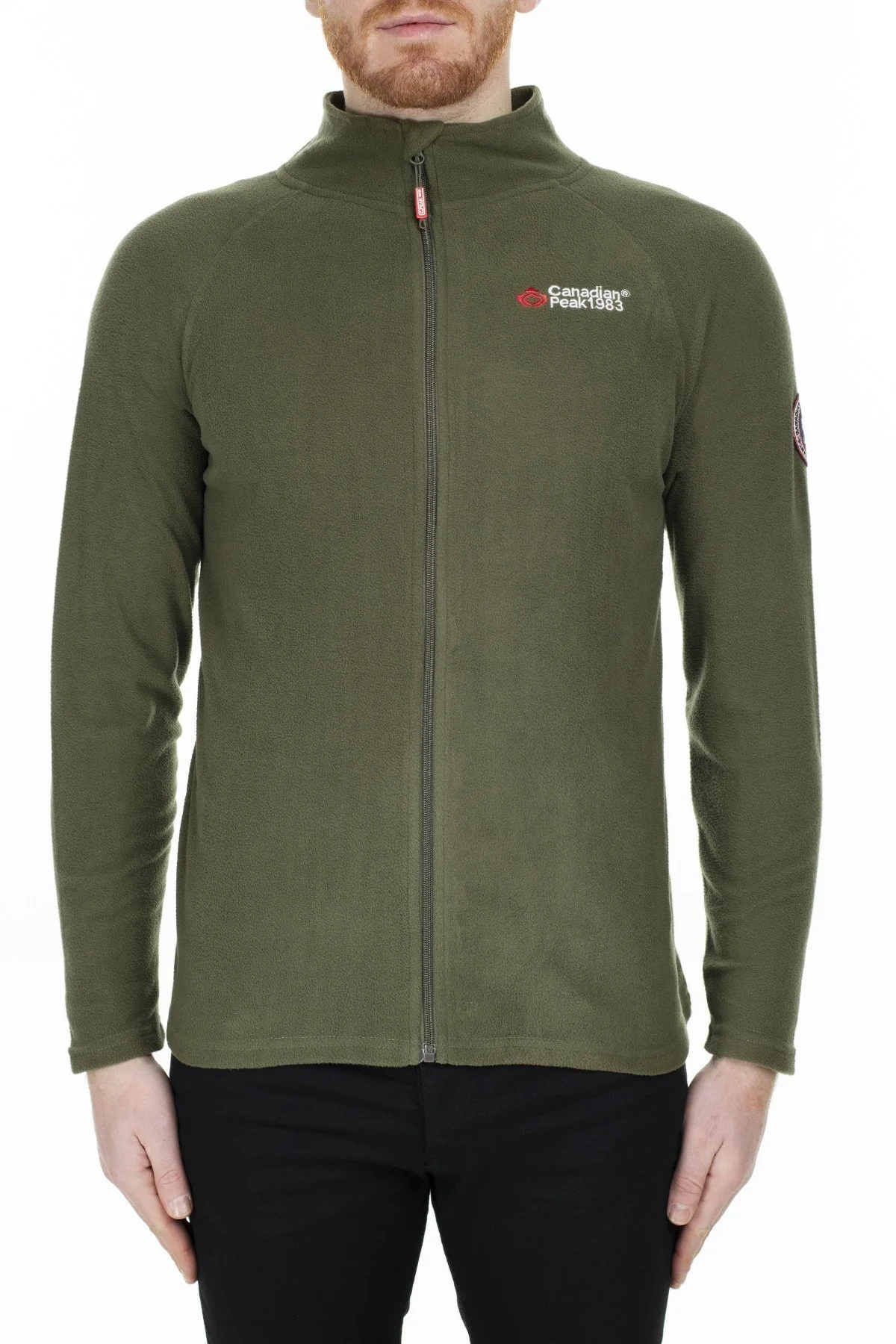 Canadian Peak Fermuarlı Yumuşak Dokulu Soğuğa Dayanıklı Outdoor Erkek Polar ULEXEAK HAKİ - 2