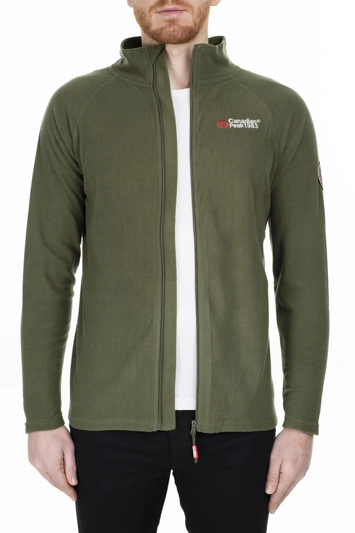 Canadian Peak Fermuarlı Yumuşak Dokulu Soğuğa Dayanıklı Outdoor Erkek Polar ULEXEAK HAKİ - 4