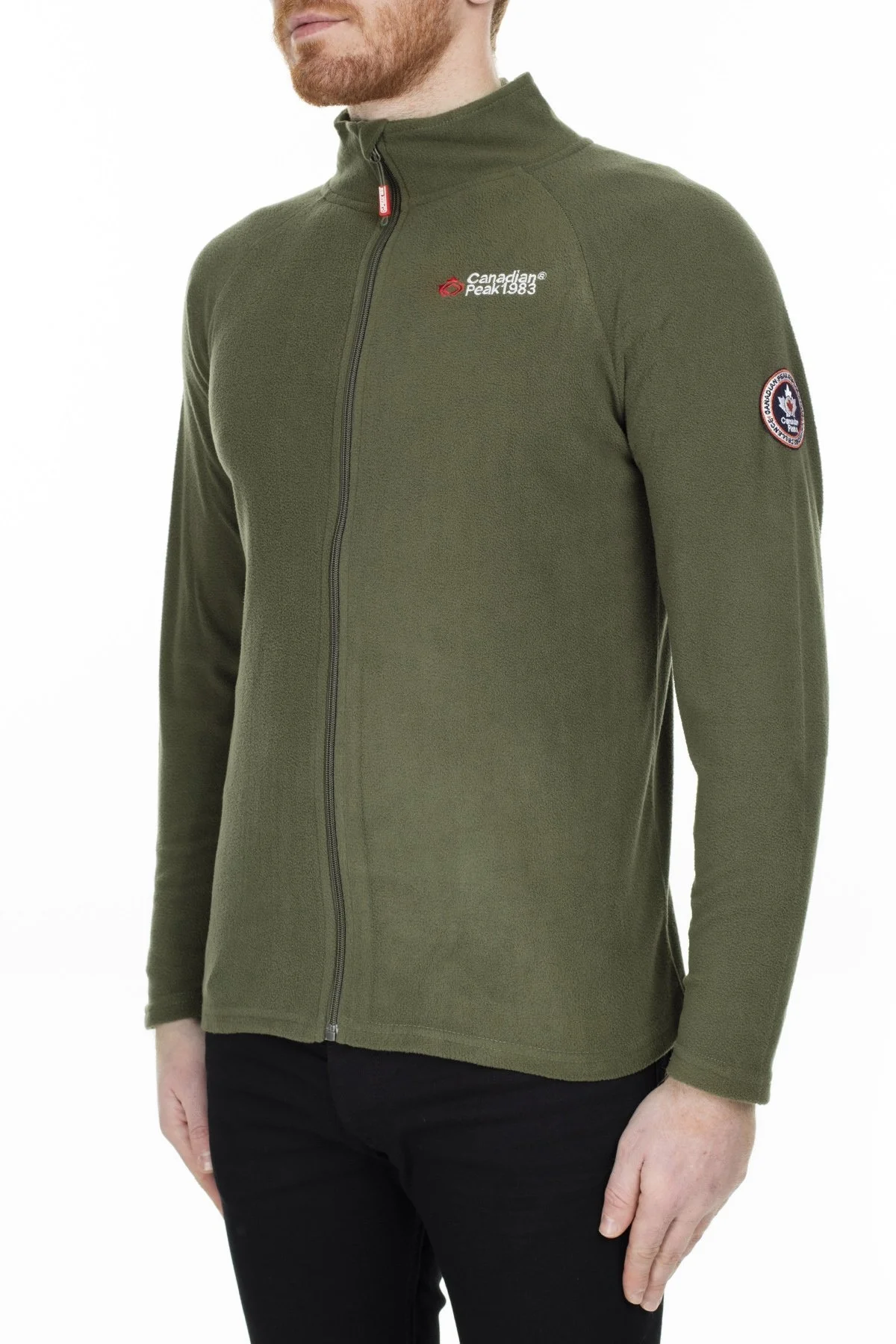 Canadian Peak Fermuarlı Yumuşak Dokulu Soğuğa Dayanıklı Outdoor Erkek Polar ULEXEAK HAKİ - 5