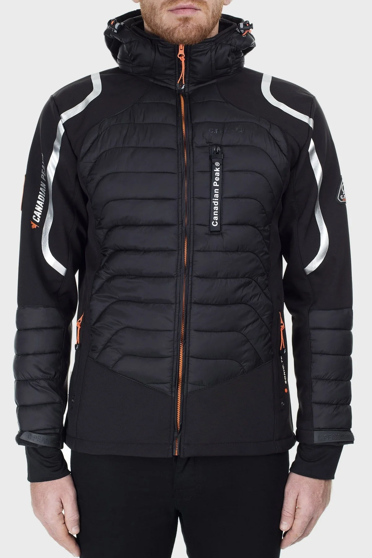 Canadian Peak Kapüşonlu Su Geçirmez 4000 mm Outdoor Erkek Mont TENOX SİYAH - 2