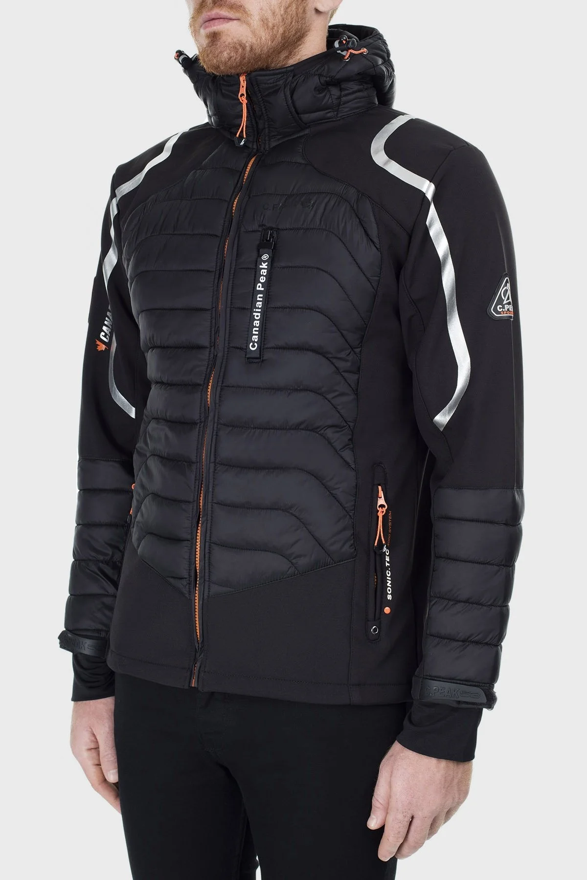 Canadian Peak Kapüşonlu Su Geçirmez 4000 mm Outdoor Erkek Mont TENOX SİYAH - 4