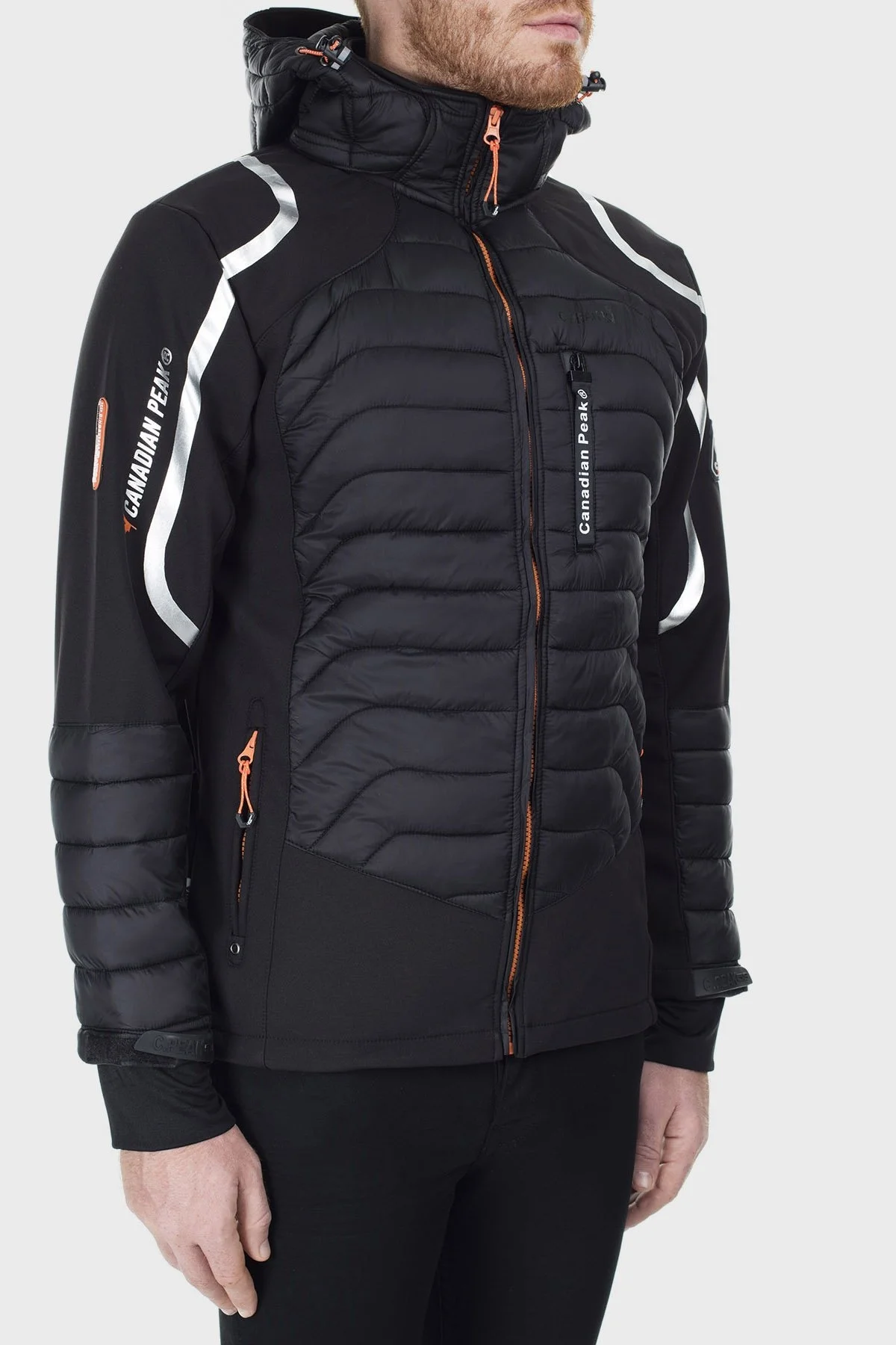 Canadian Peak Kapüşonlu Su Geçirmez 4000 mm Outdoor Erkek Mont TENOX SİYAH - 5