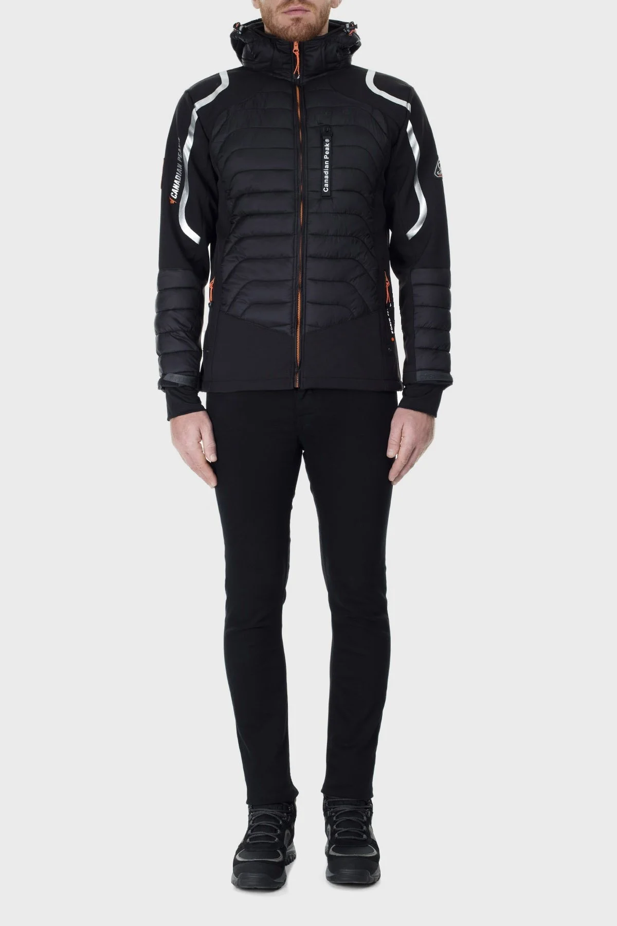Canadian Peak Kapüşonlu Su Geçirmez 4000 mm Outdoor Erkek Mont TENOX SİYAH - 6