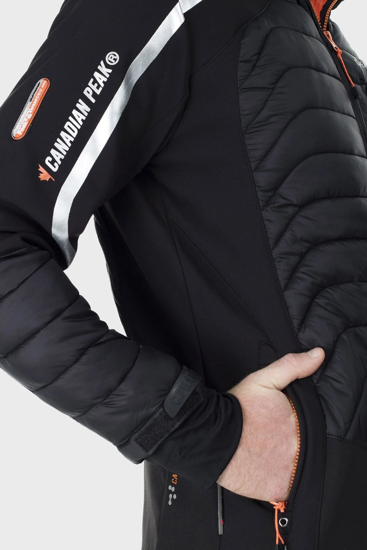 Canadian Peak Kapüşonlu Su Geçirmez 4000 mm Outdoor Erkek Mont TENOX SİYAH - 8