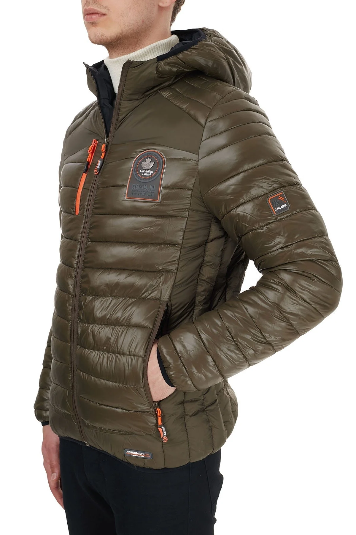 Canadian Peak Kapüşonlu Suya Dayanıklı Outdoor Erkek Parka BRIOUTEAK HAKİ - 4