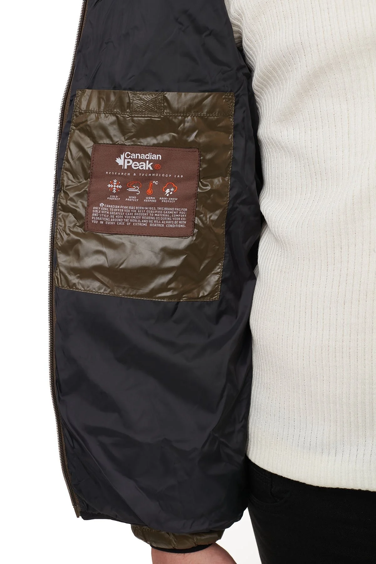 Canadian Peak Kapüşonlu Suya Dayanıklı Outdoor Erkek Parka BRIOUTEAK HAKİ - 7