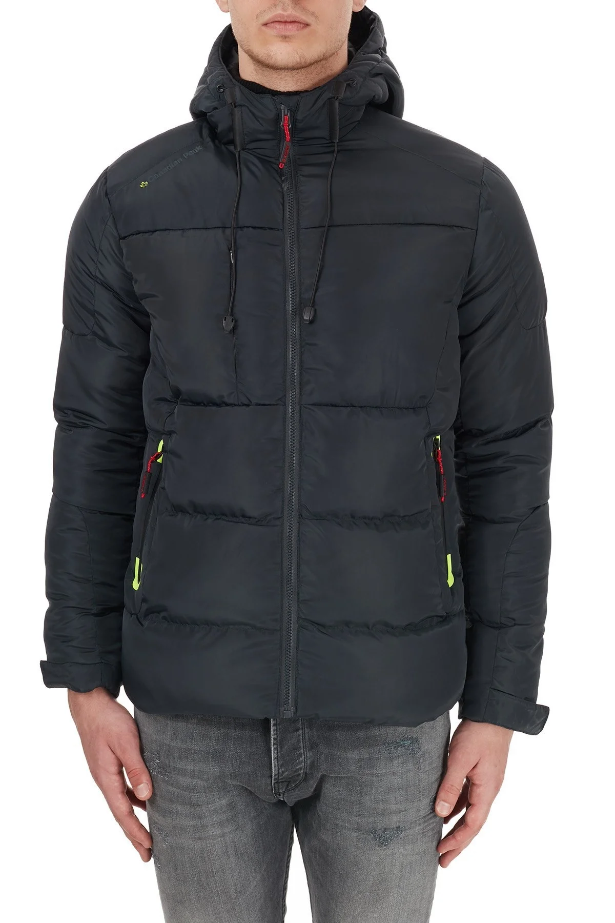 Canadian Peak Kapüşonlu Suya Dayanıklı Outdoor Erkek Parka CARINO KOYU GRİ - 2