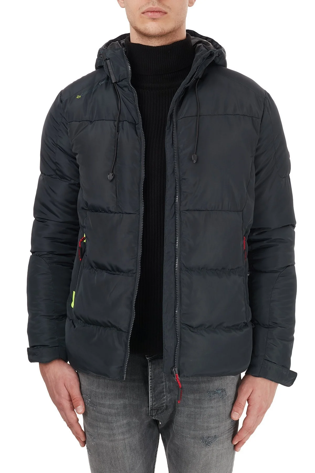 Canadian Peak Kapüşonlu Suya Dayanıklı Outdoor Erkek Parka CARINO KOYU GRİ - 4