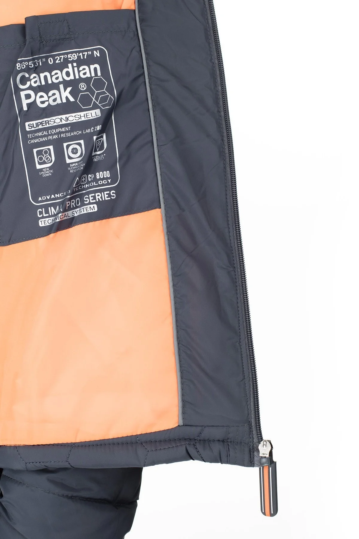 Canadian Peak Outdoor Erkek Parka BAROME KOYU GRİ - 10