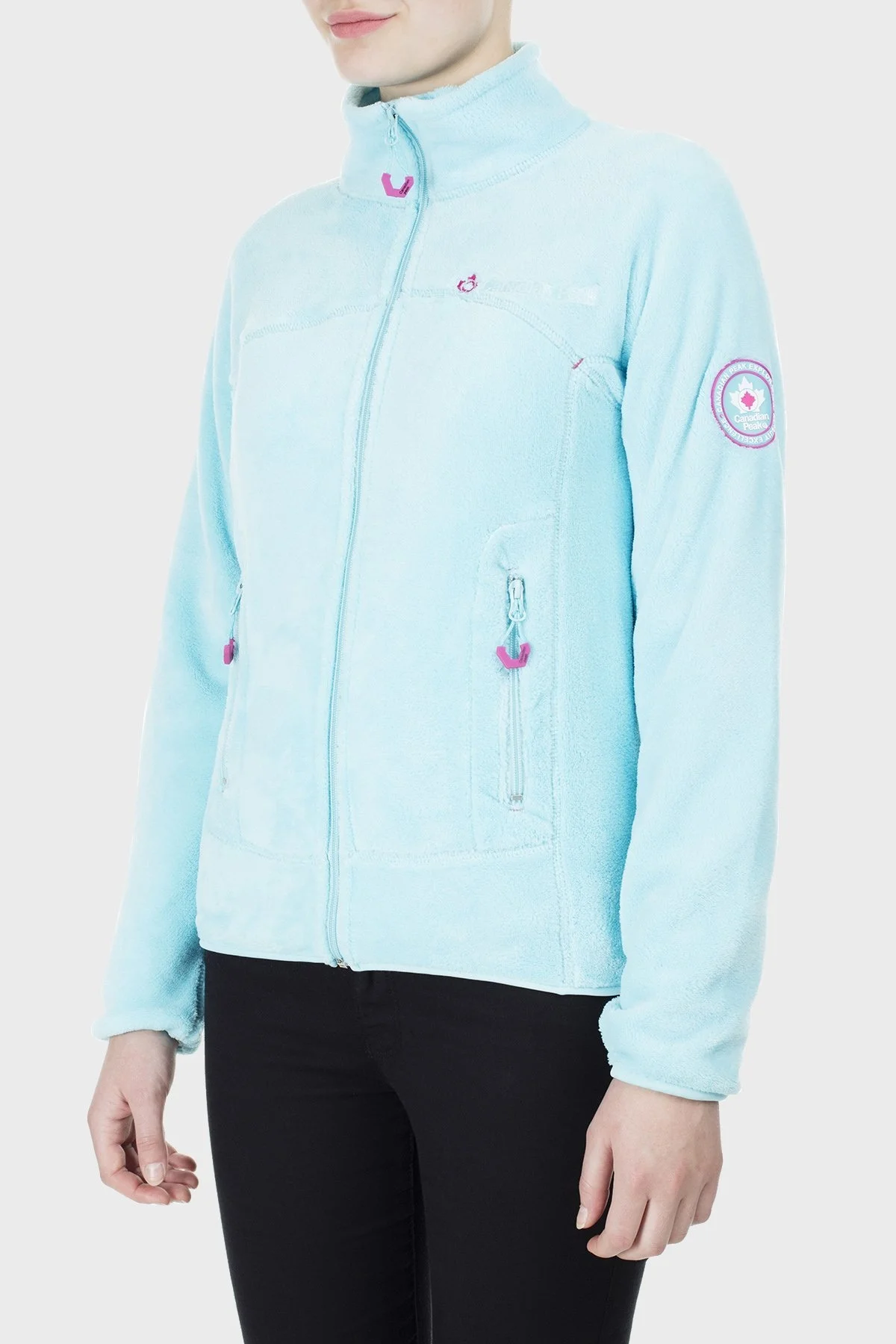 Canadian Peak Yumuşak Dokulu Fermuarlı Outdoor Bayan Polar UDILAS TURKUAZ - 4