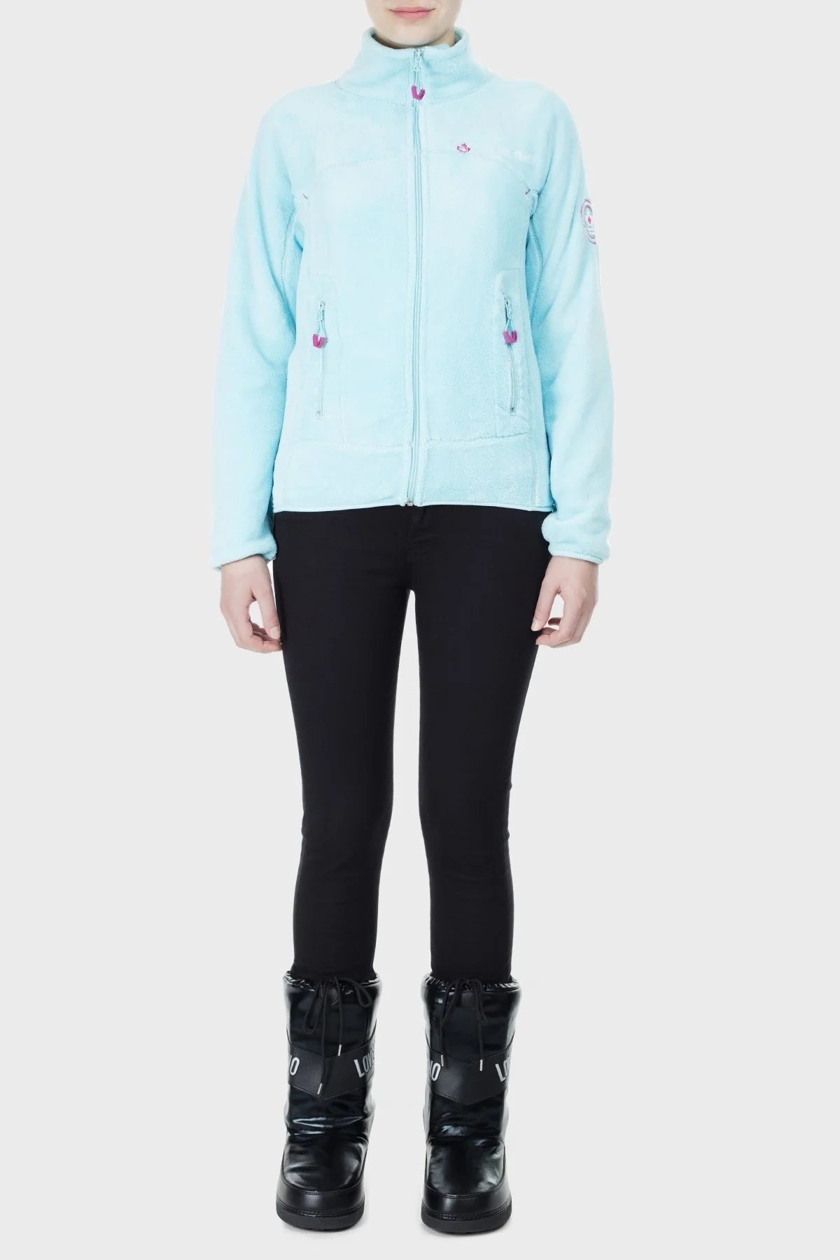 Canadian Peak Yumuşak Dokulu Fermuarlı Outdoor Bayan Polar UDILAS TURKUAZ - 5